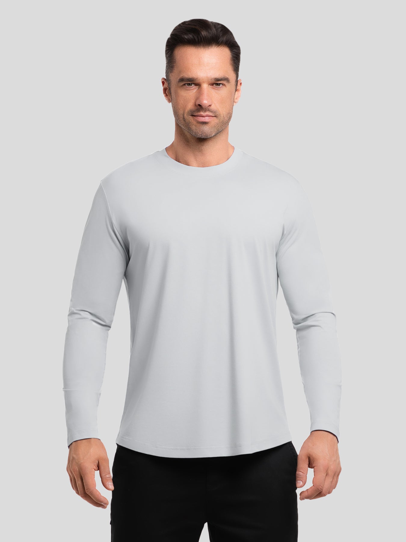 StaySmooth Slim Fit Long Sleeve Curve Hem Tee: New Colors