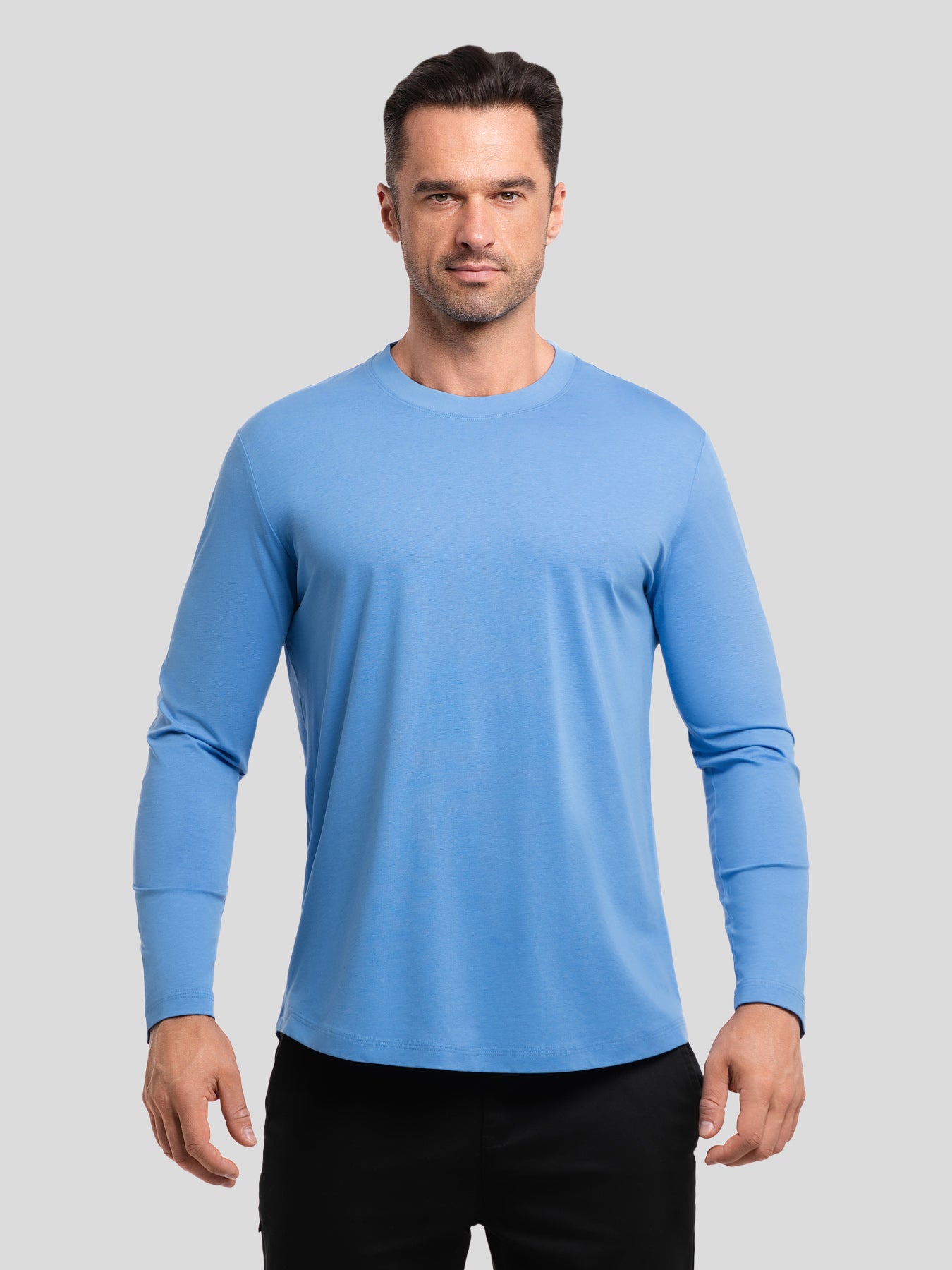 StaySmooth Slim Fit Long Sleeve Curve Hem Tee: New Colors