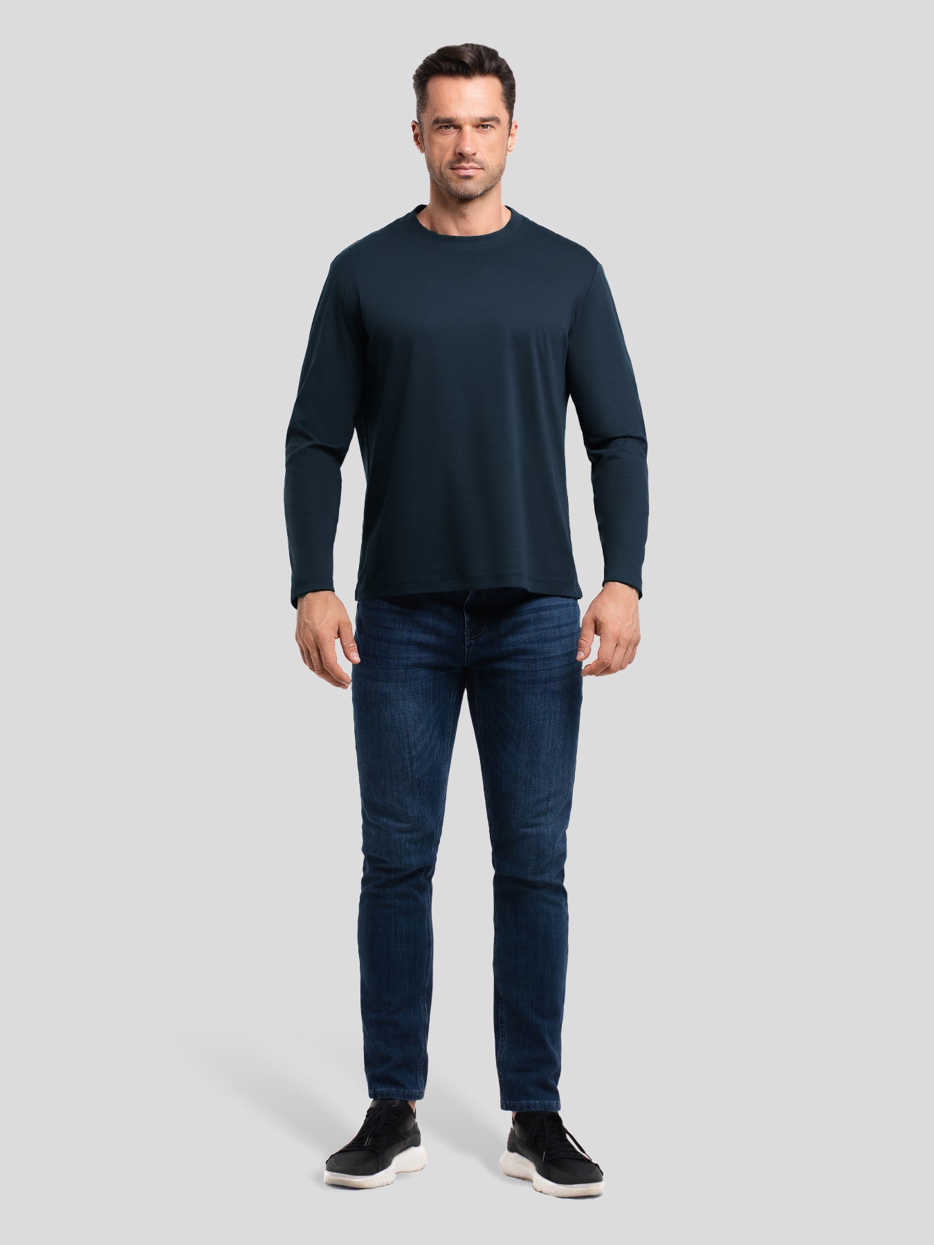 CloudWear 2.0 Split-Hem Long Sleeve Tee: Classic Fit