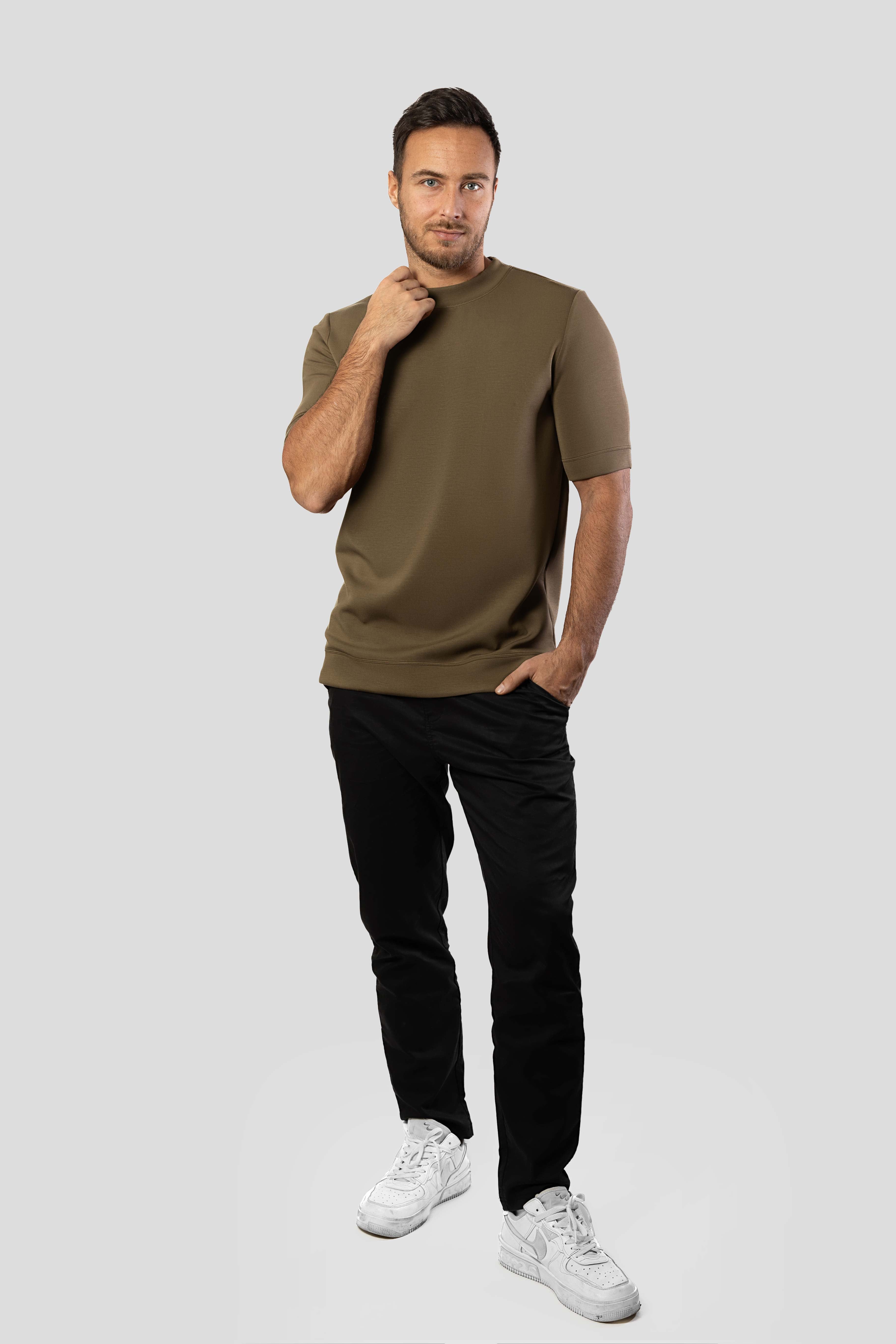 Modal Blend Short Sleeve Tee:Slim Fit