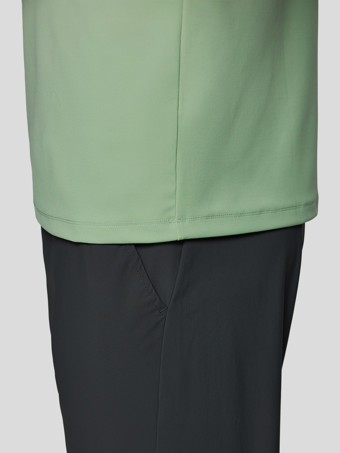 SmoothBlend Slim Fit Half Zip Mock Neck Tee: Zip Contrast Color sale