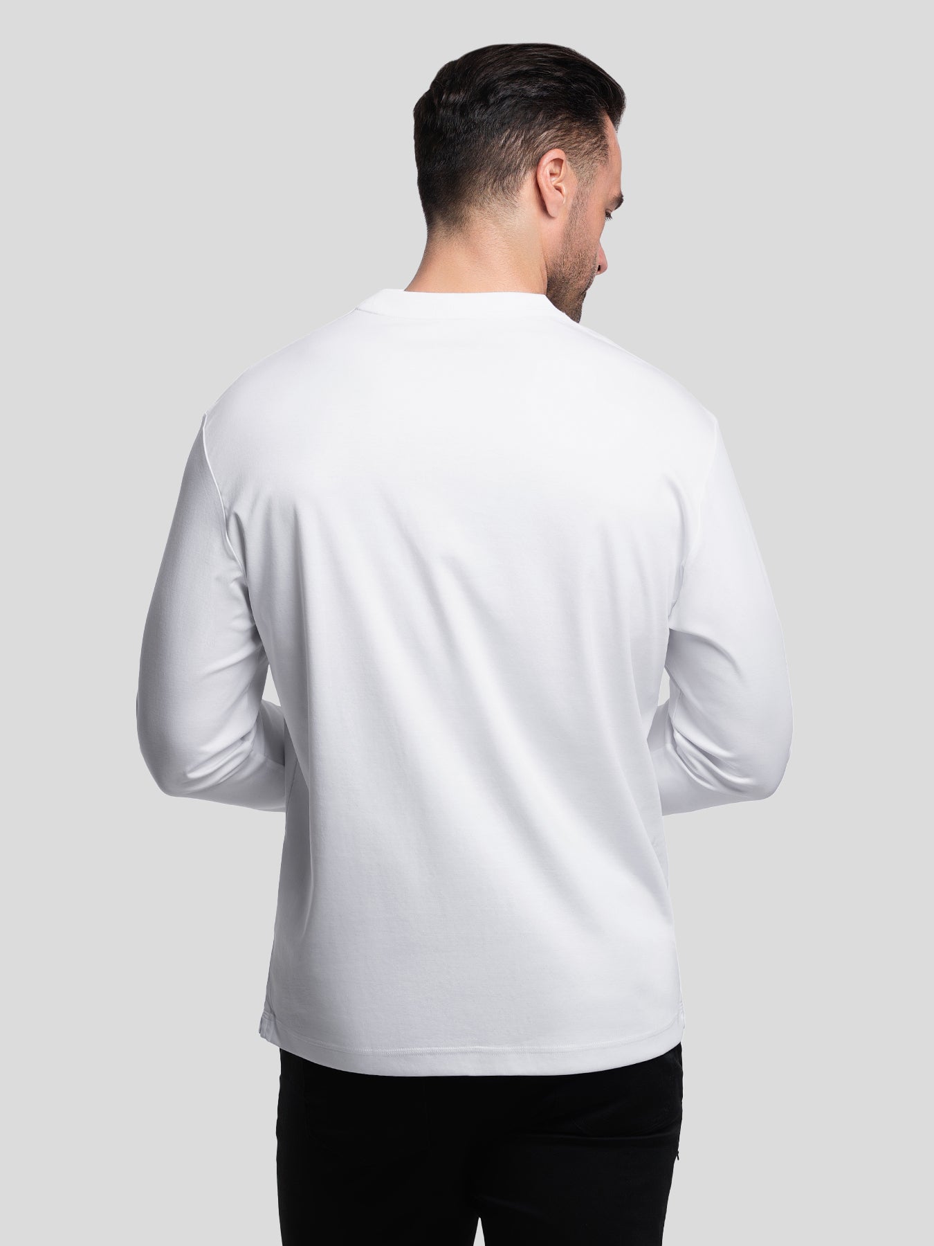 CloudWear 2.0 Split-Hem Long Sleeve Tee: Slim Fit