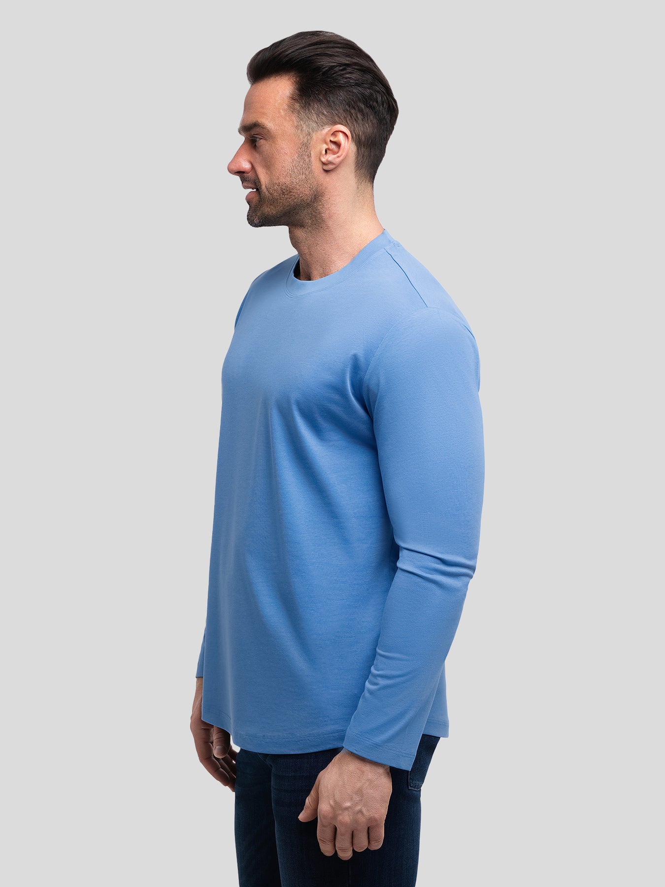 StaySmooth Slim Fit Long Sleeve Curve Hem Tee: New Colors