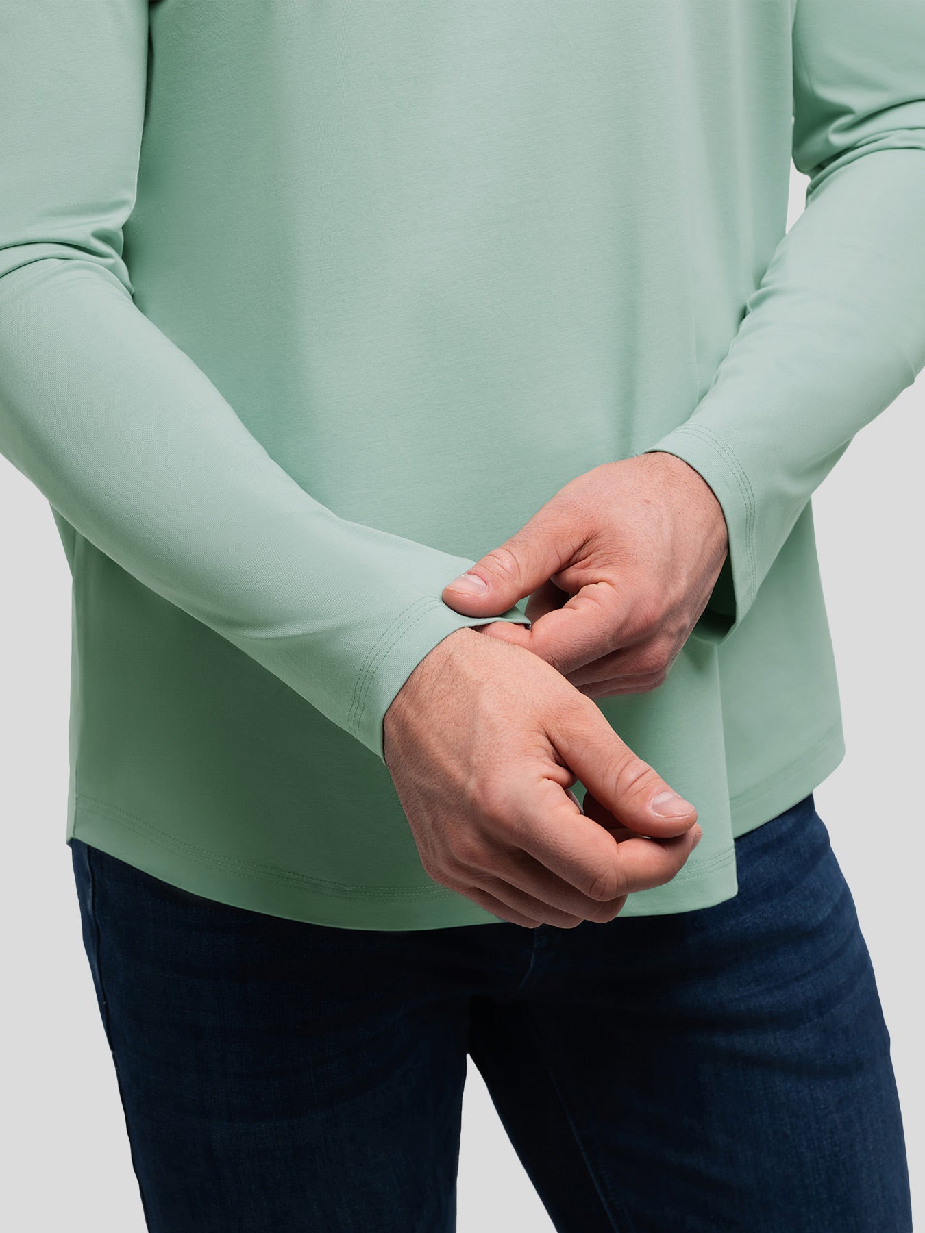 StaySmooth Slim Fit Long Sleeve Curve Hem Tee: New Colors