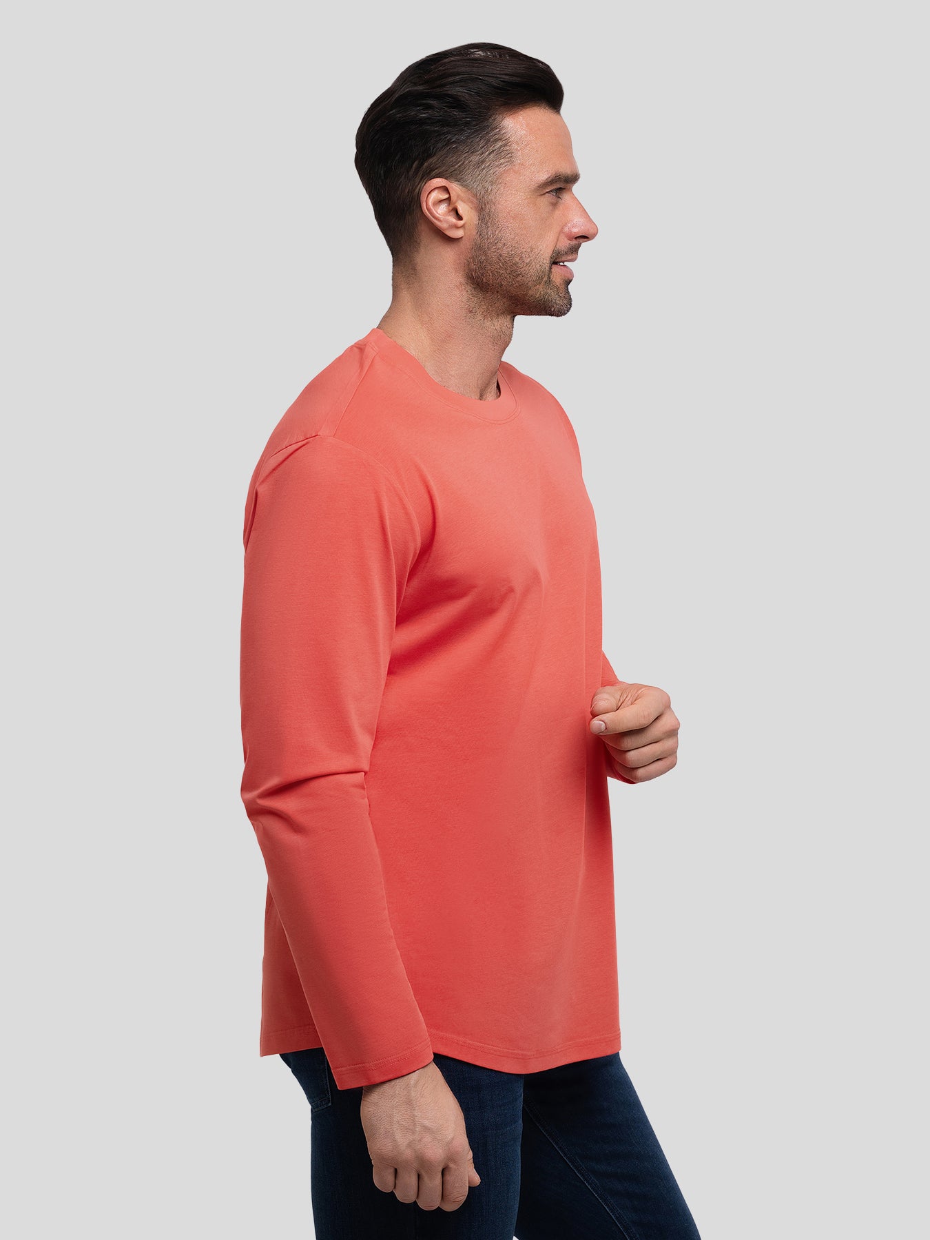 StaySmooth Slim Fit Long Sleeve Curve Hem Tee: New Colors
