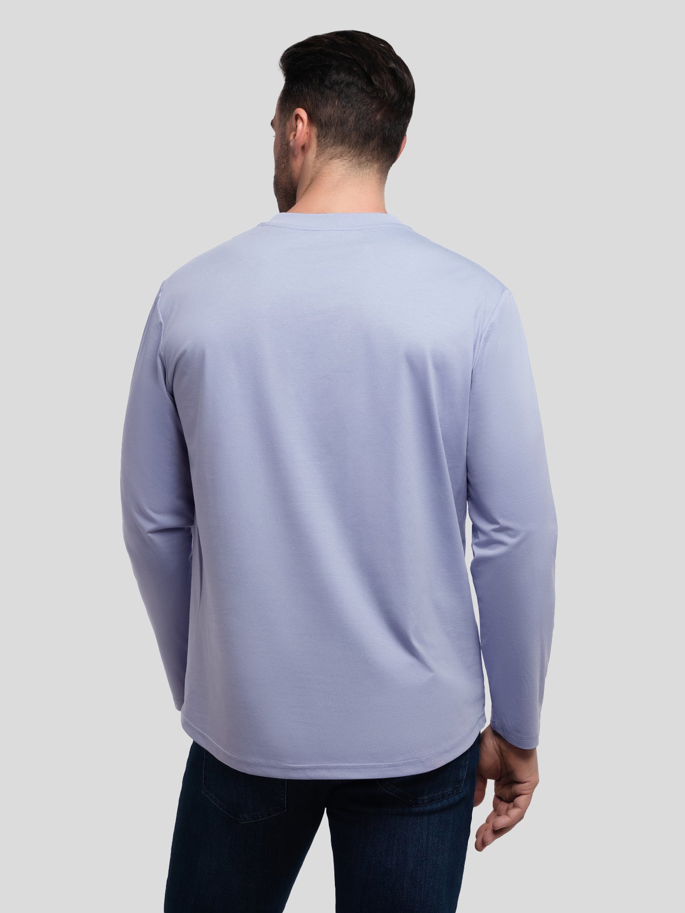 StaySmooth Long Sleeve Curve Hem Tee:Classic Fit