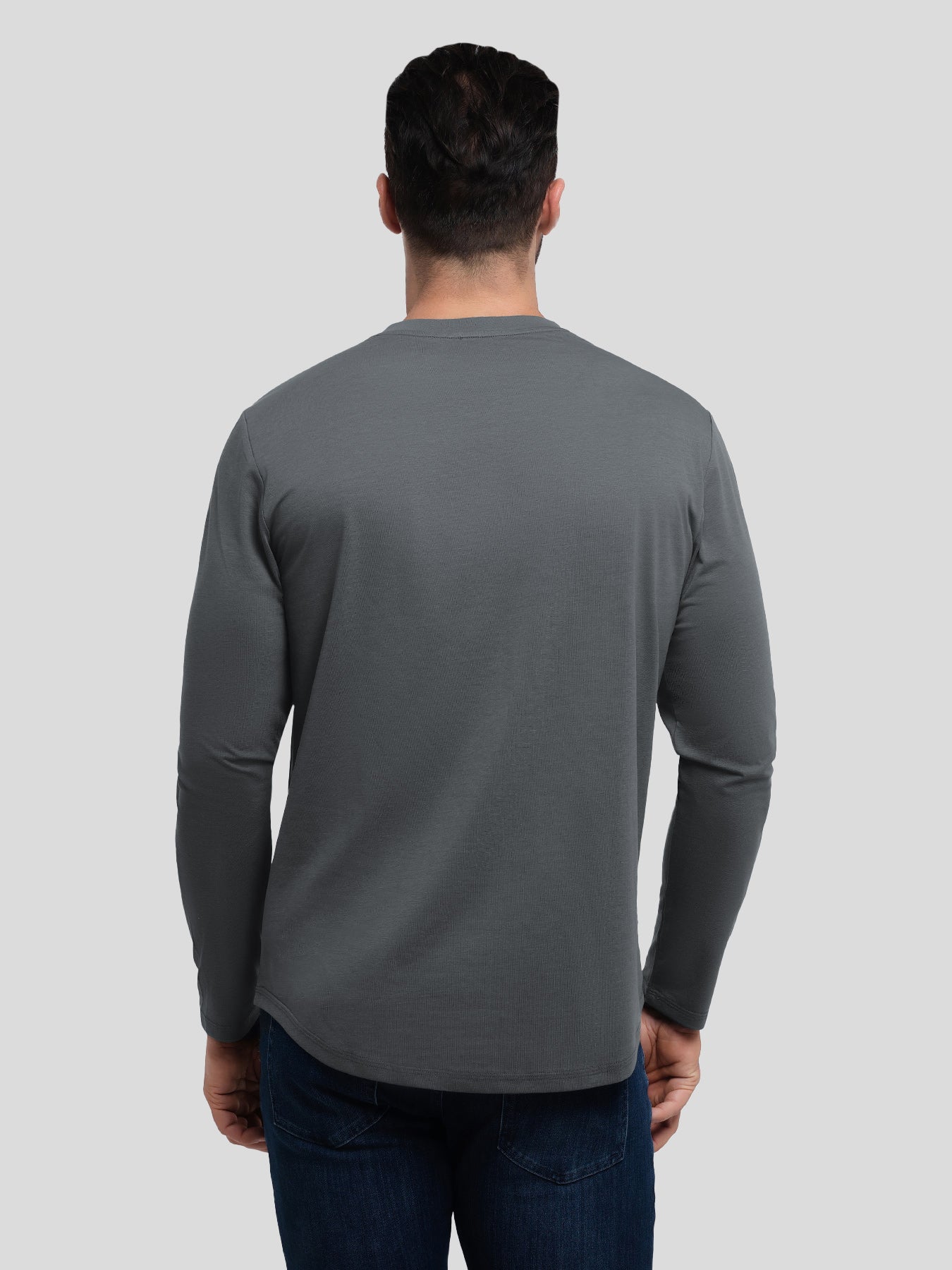 StaySmooth Long Sleeve Henley Drop-Cut Tee
