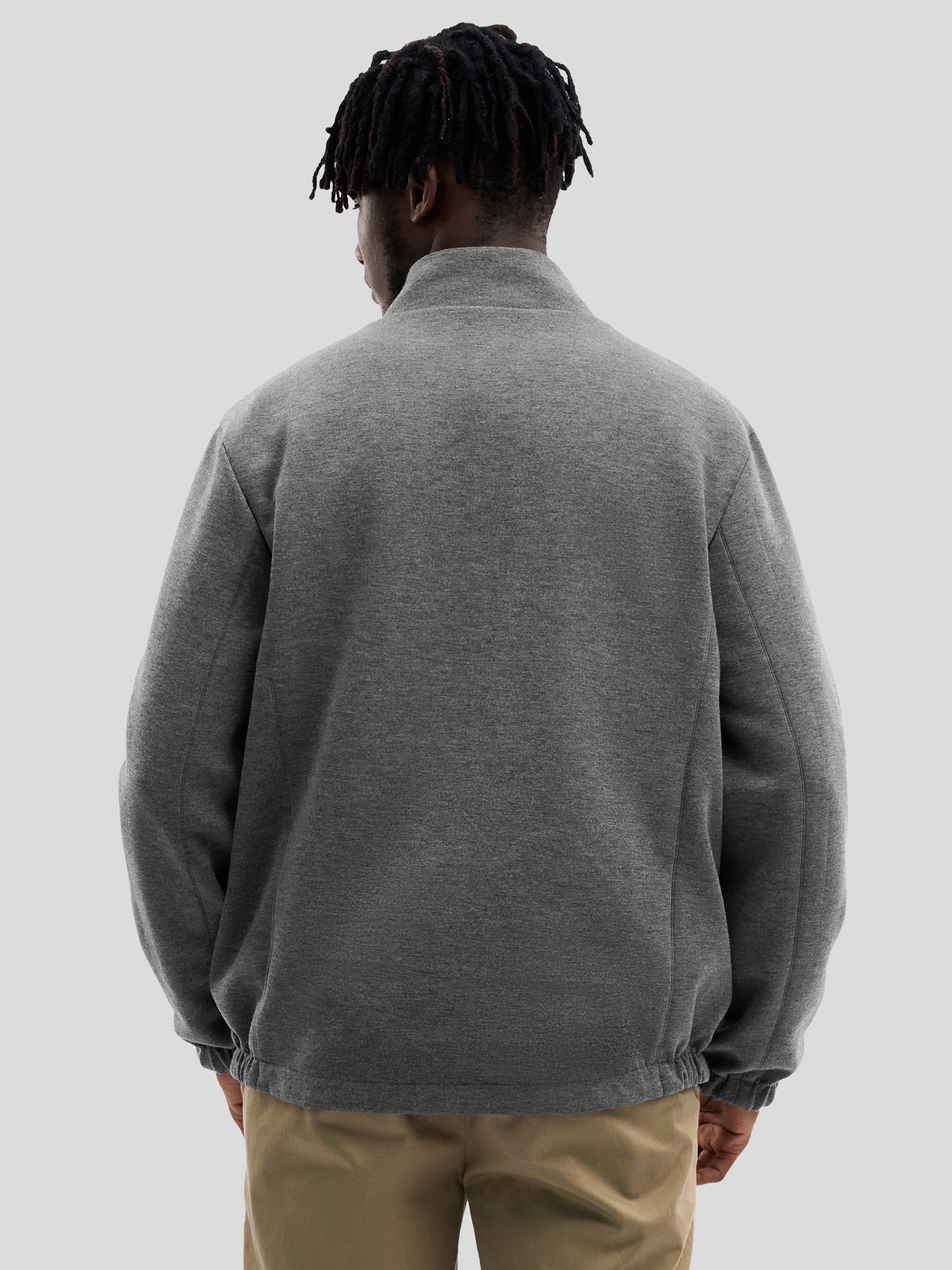 Reversible Windproof Half High Collar Zip Jacket