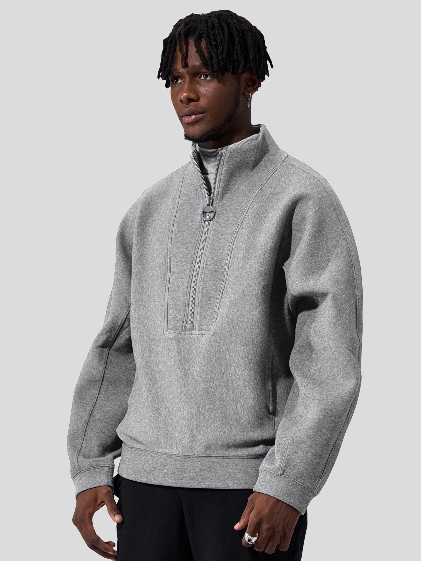 CozySpacer Half Zip Sweatshirt Soft Casual Homewear