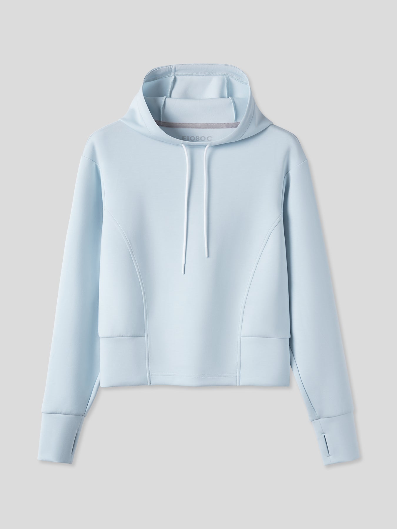 Modal Blend Panel Hoodie with Thumbholes