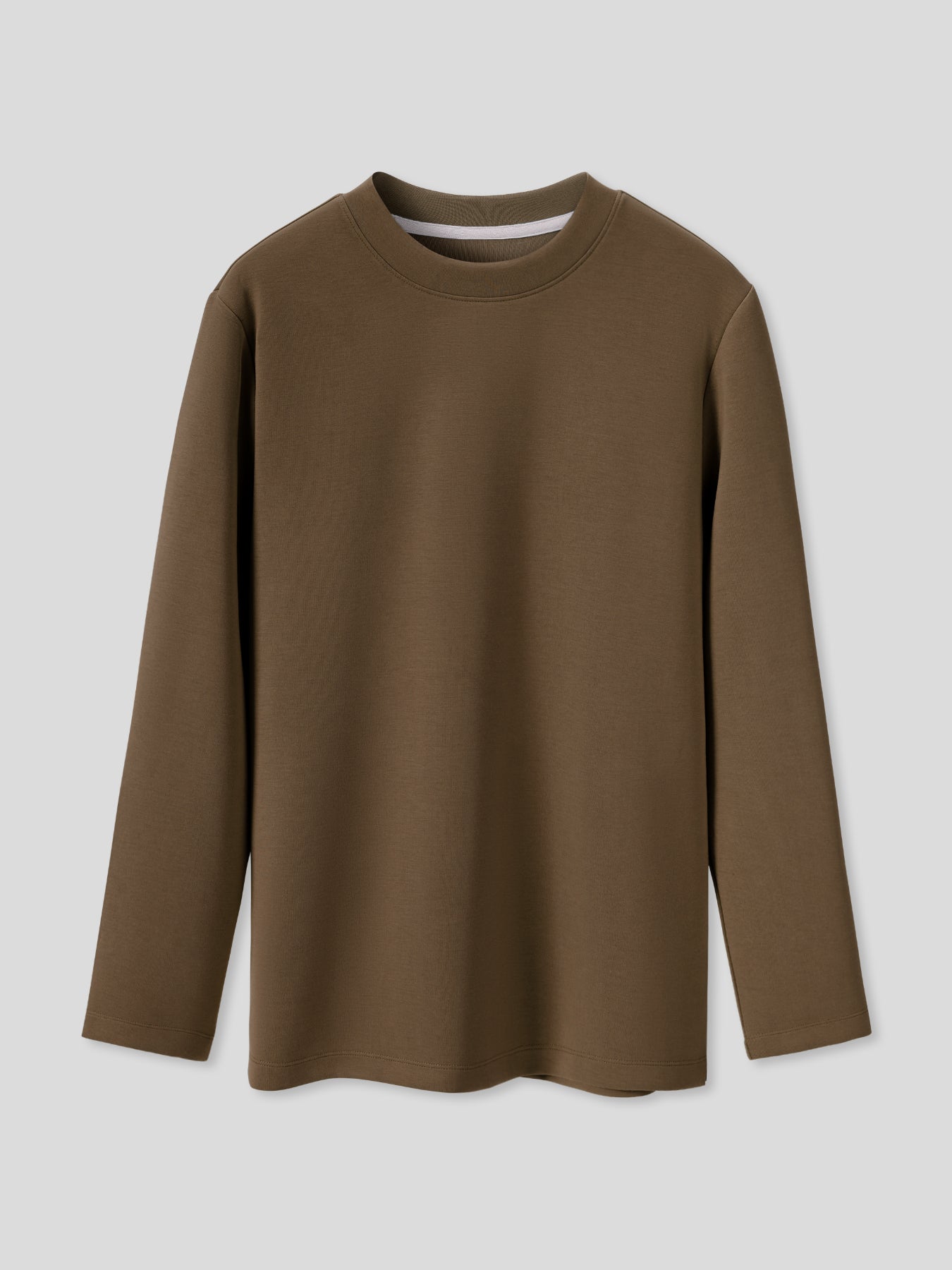 Modal Blend Elbow Patch Long Sleeve Tee:Slim Fit