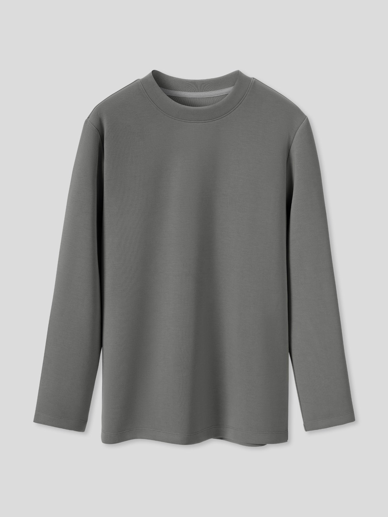 Modal Blend Elbow Patch Long Sleeve Tee:Slim Fit