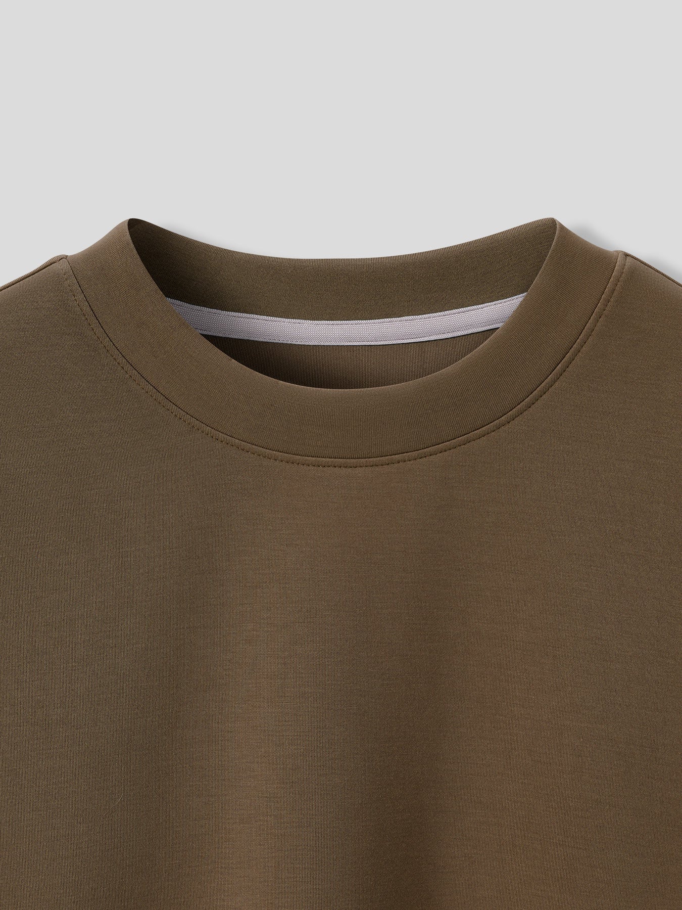 Modal Blend Elbow Patch Long Sleeve Tee:Slim Fit