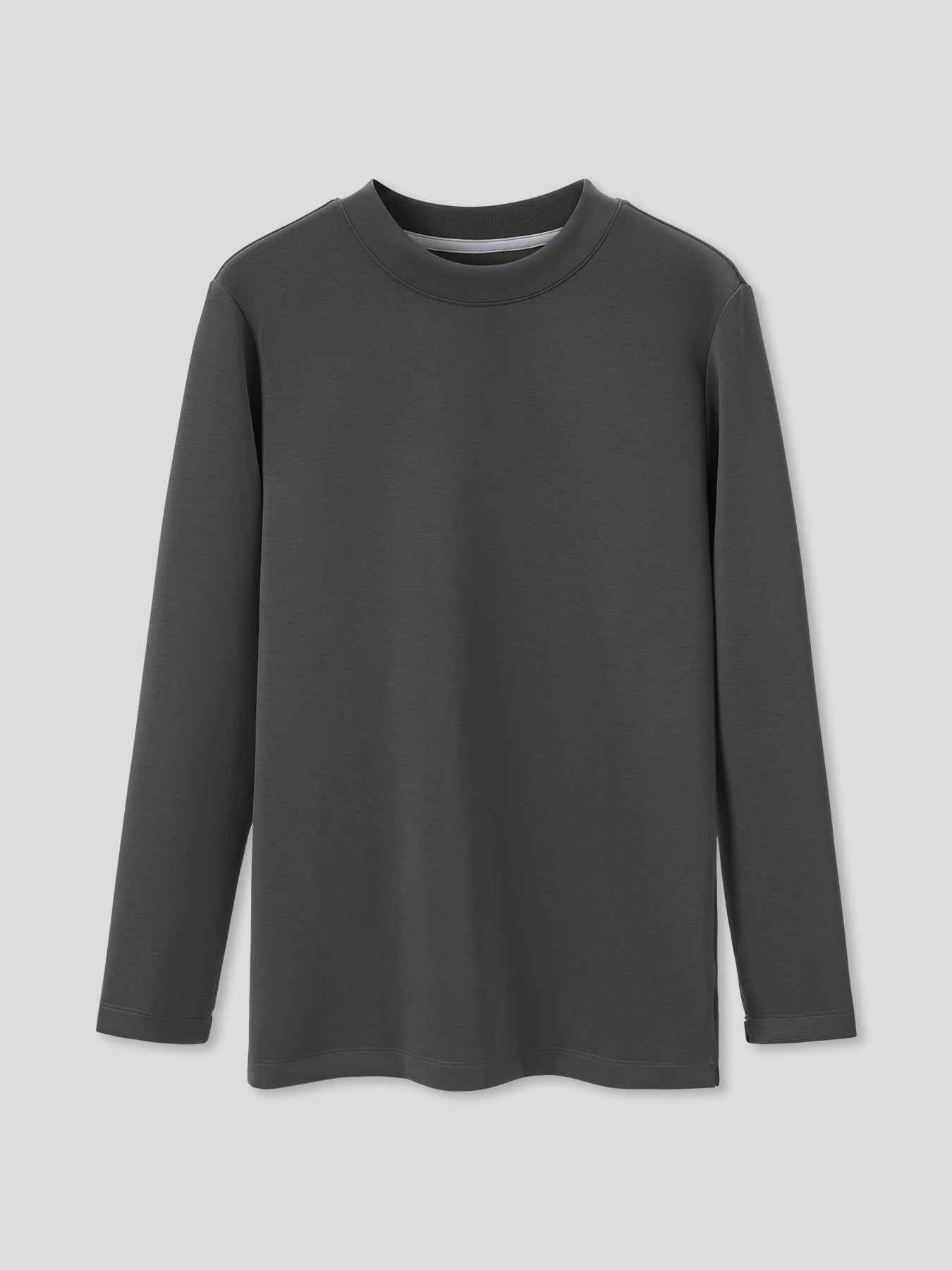 Modal Blend Elbow Patch Long Sleeve Tee:Slim Fit