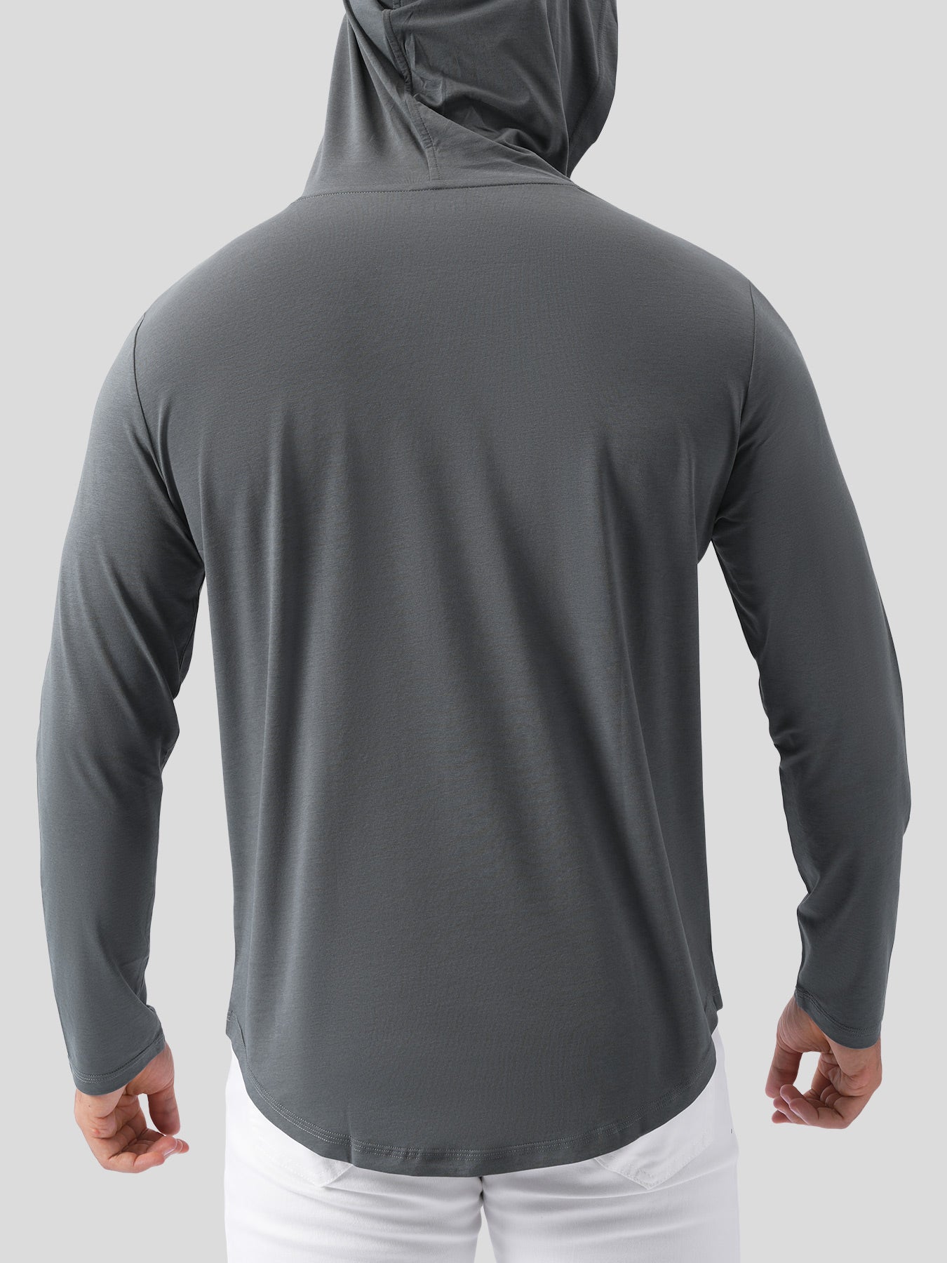 StaySmooth Long Sleeve Hooded Drop-Cut Tee