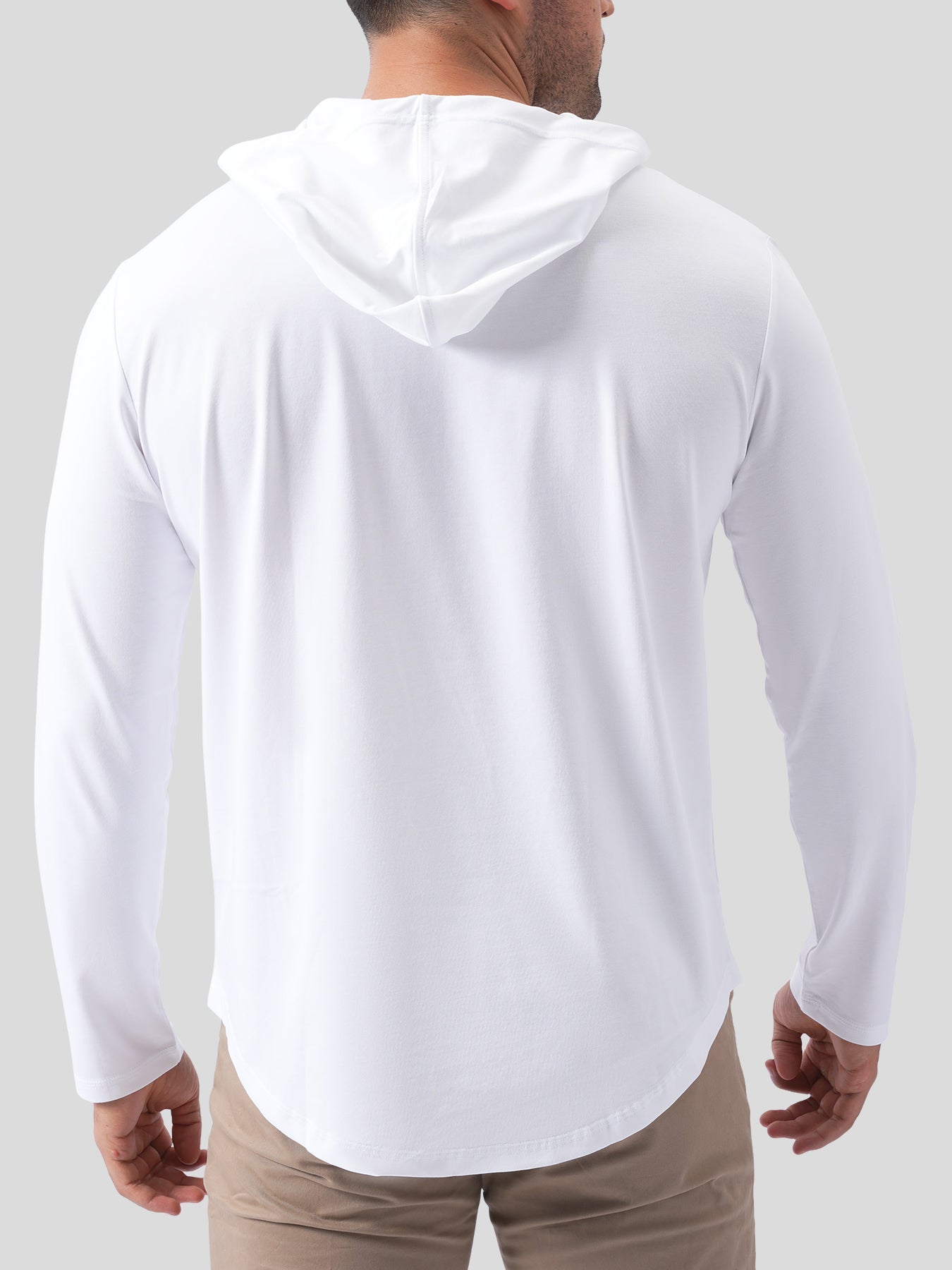 StaySmooth Long Sleeve Hooded Drop-Cut Tee