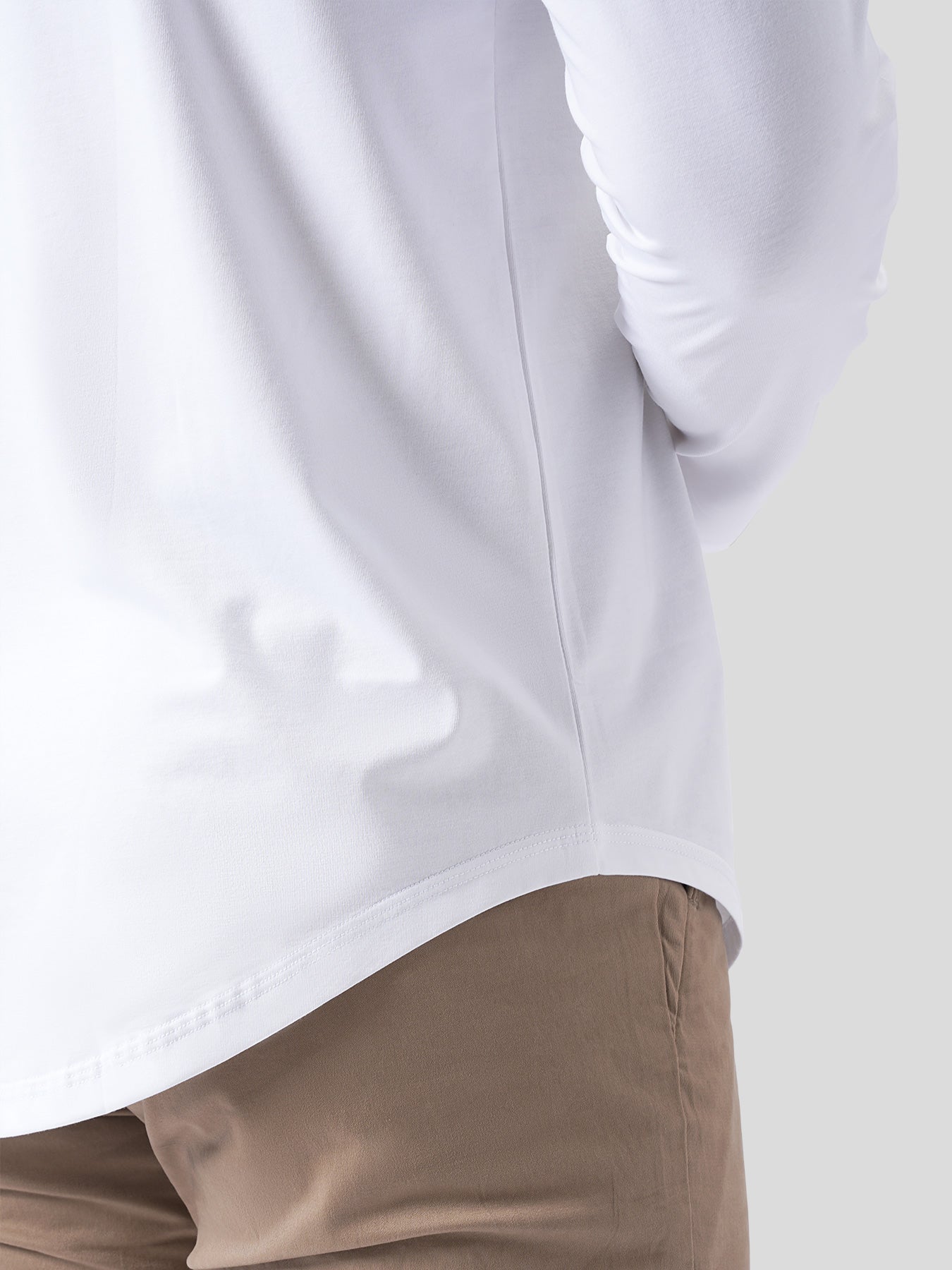StaySmooth Long Sleeve Hooded Drop-Cut Tee