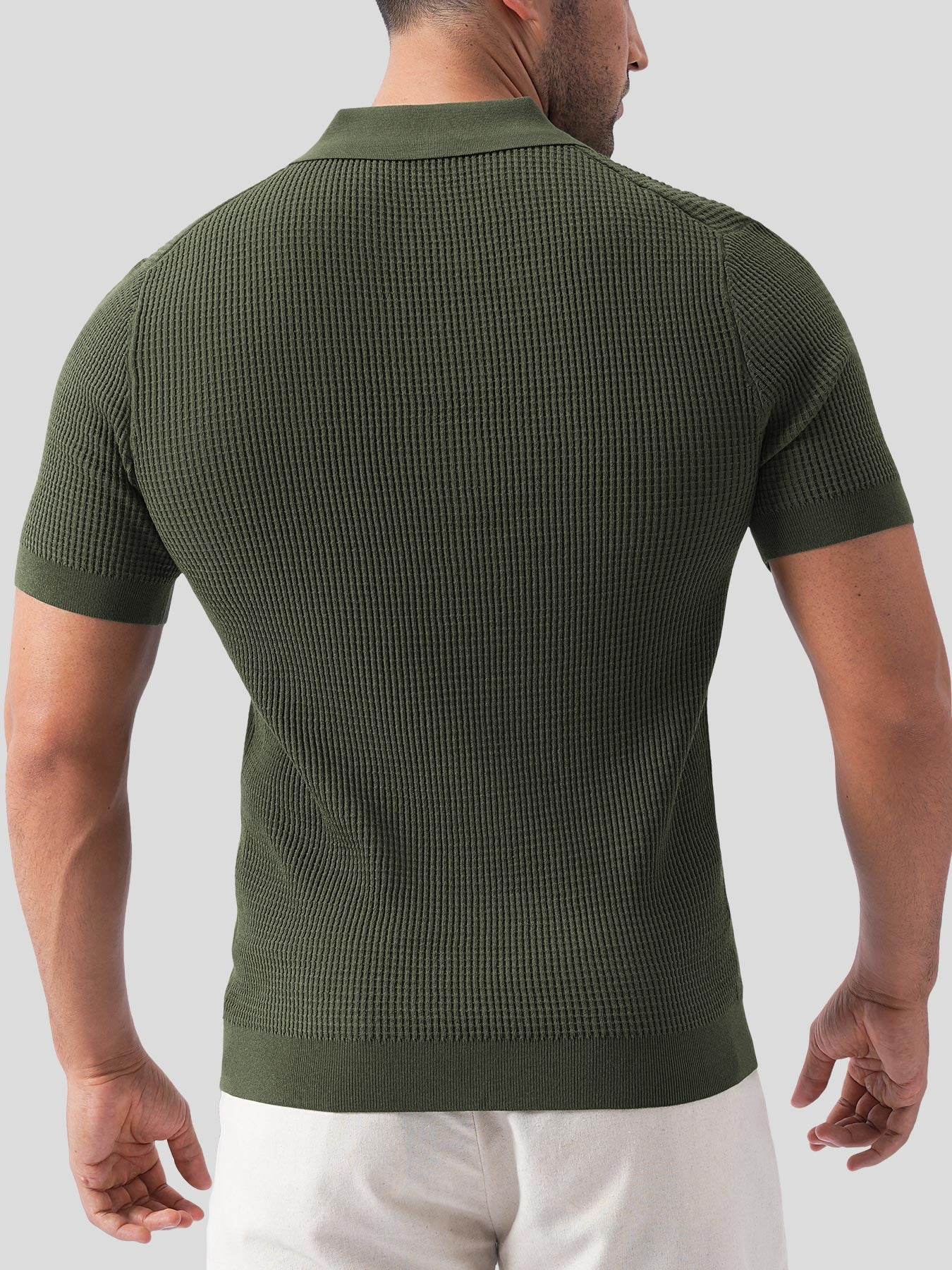 FlexKnit Active Knitted Buttonless Polo