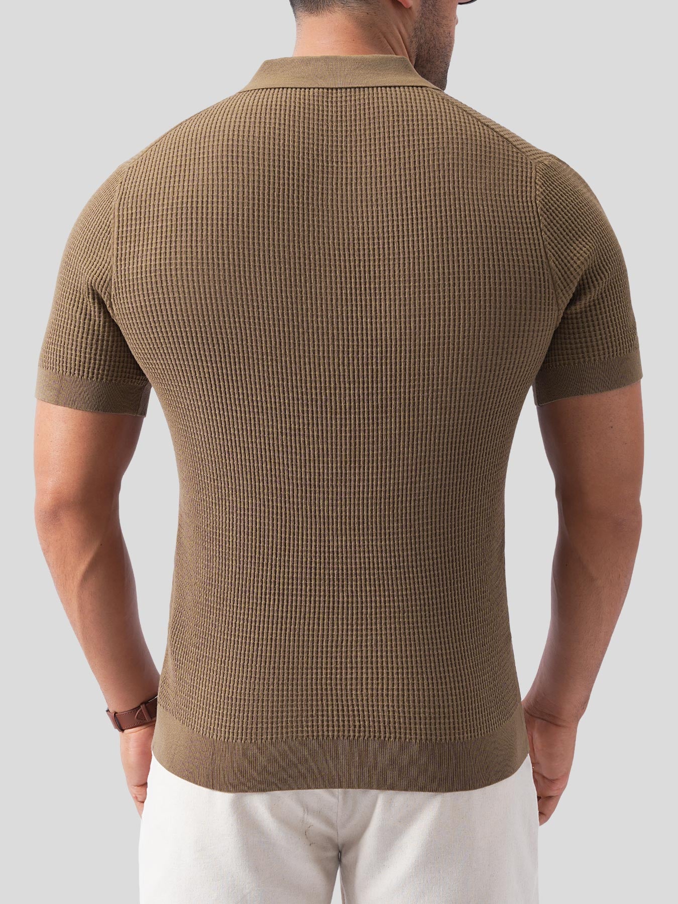 FlexKnit Active Knitted Buttonless Polo