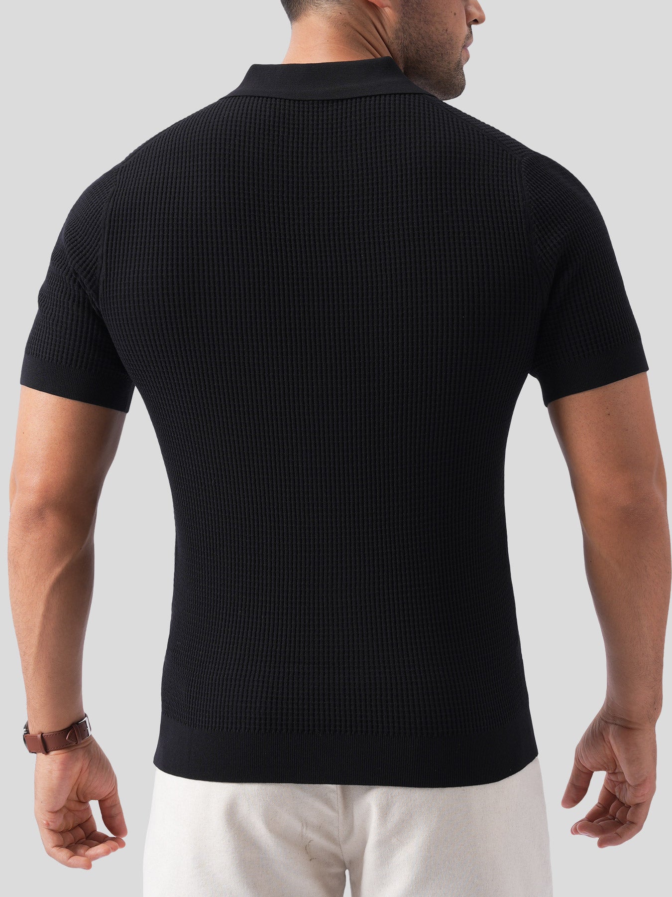 FlexKnit Active Knitted Buttonless Polo