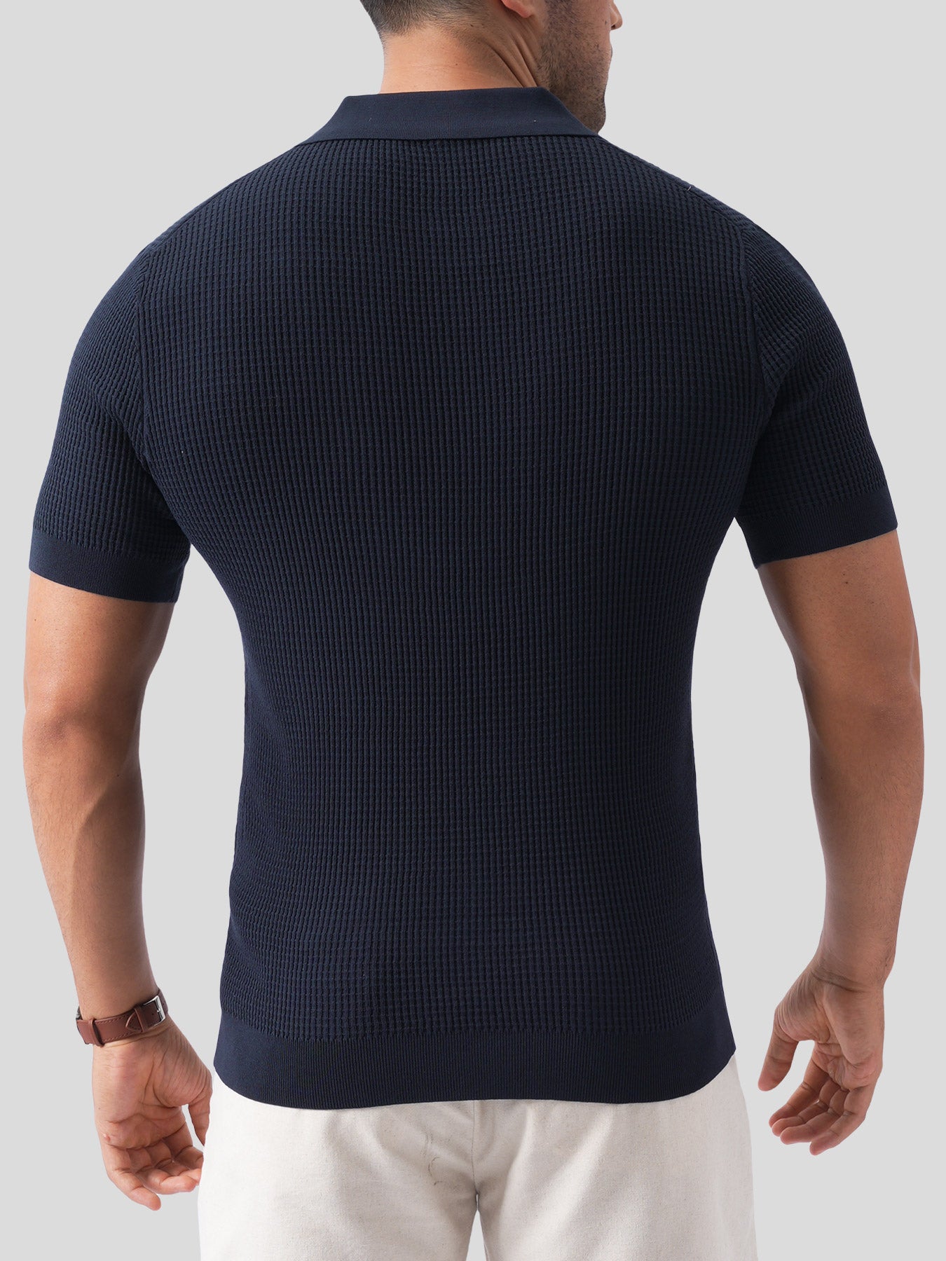 FlexKnit Active Knitted Buttonless Polo