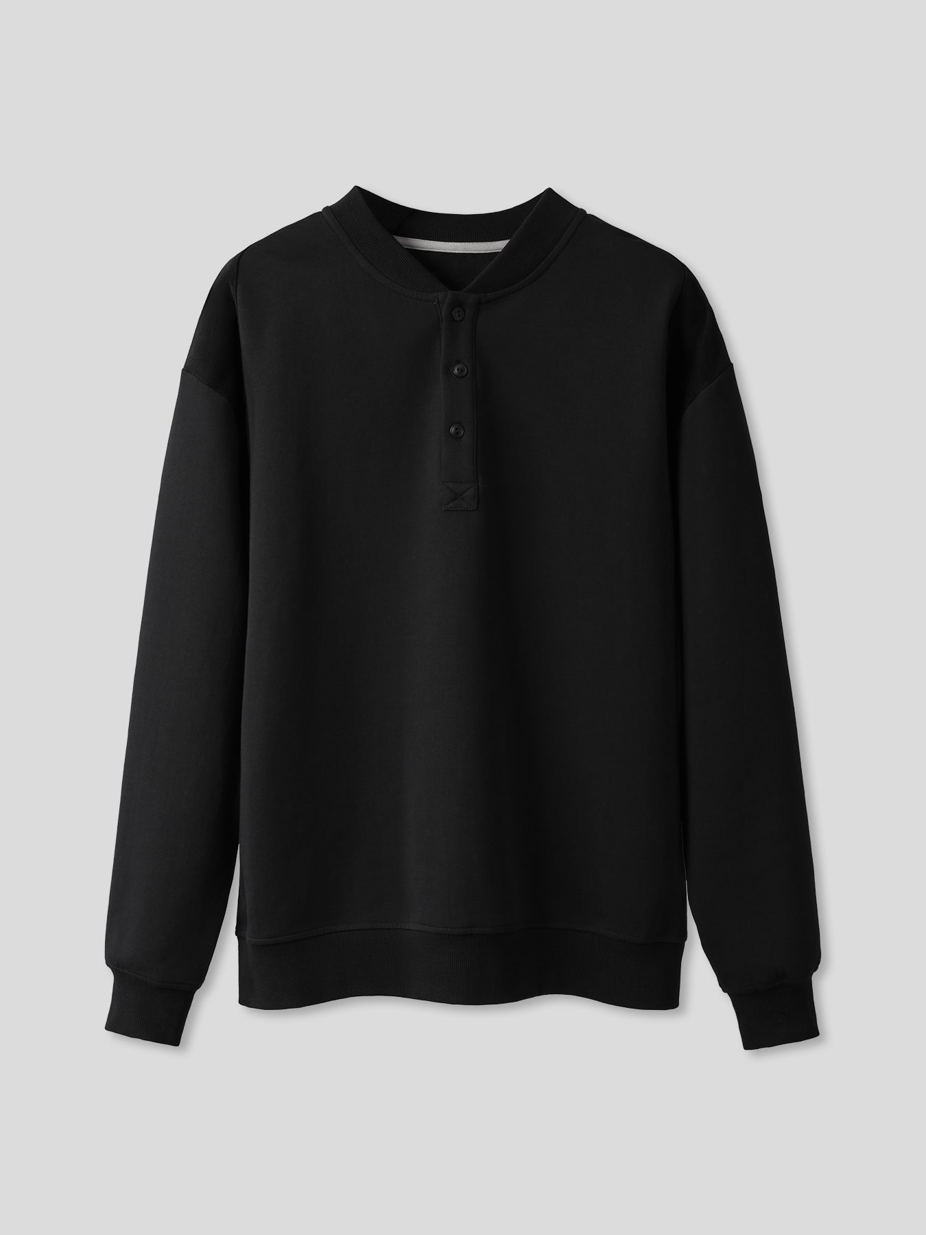 CozySpacer SuedePatch Button Sweatshirt