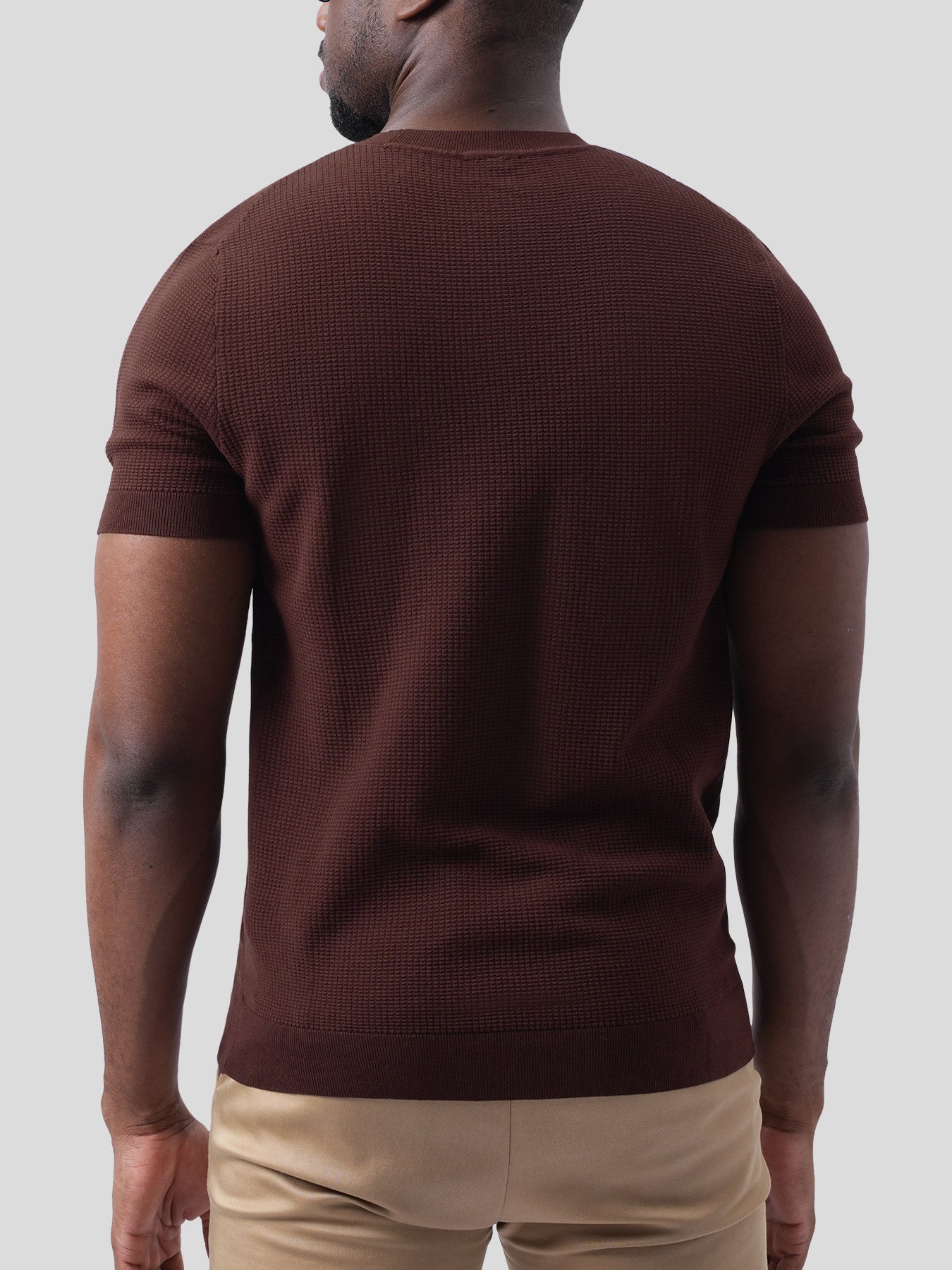 GentleKnit Honeycomb Short Sleeve Knitted T-Shirt