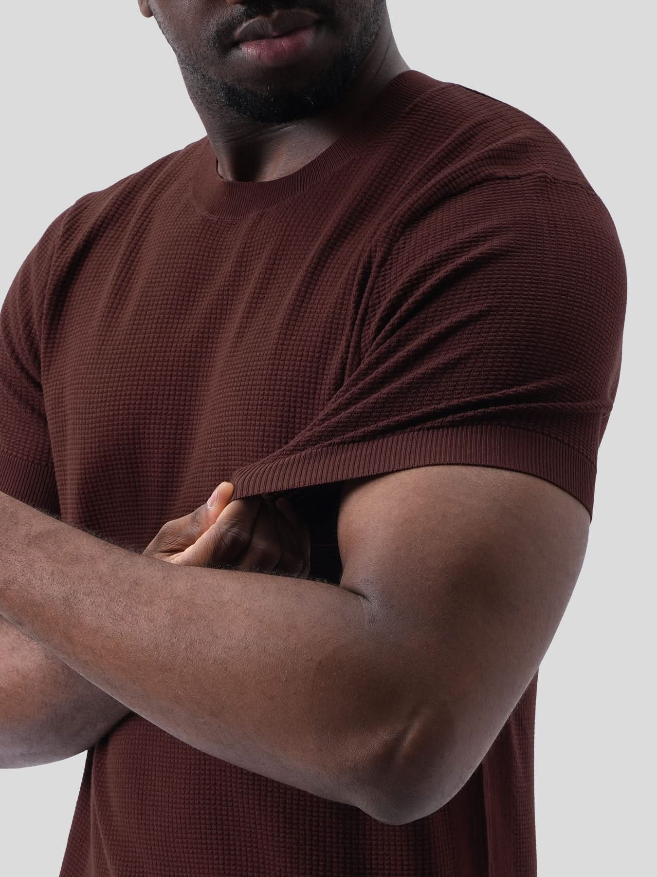 GentleKnit Honeycomb Short Sleeve Knitted T-Shirt