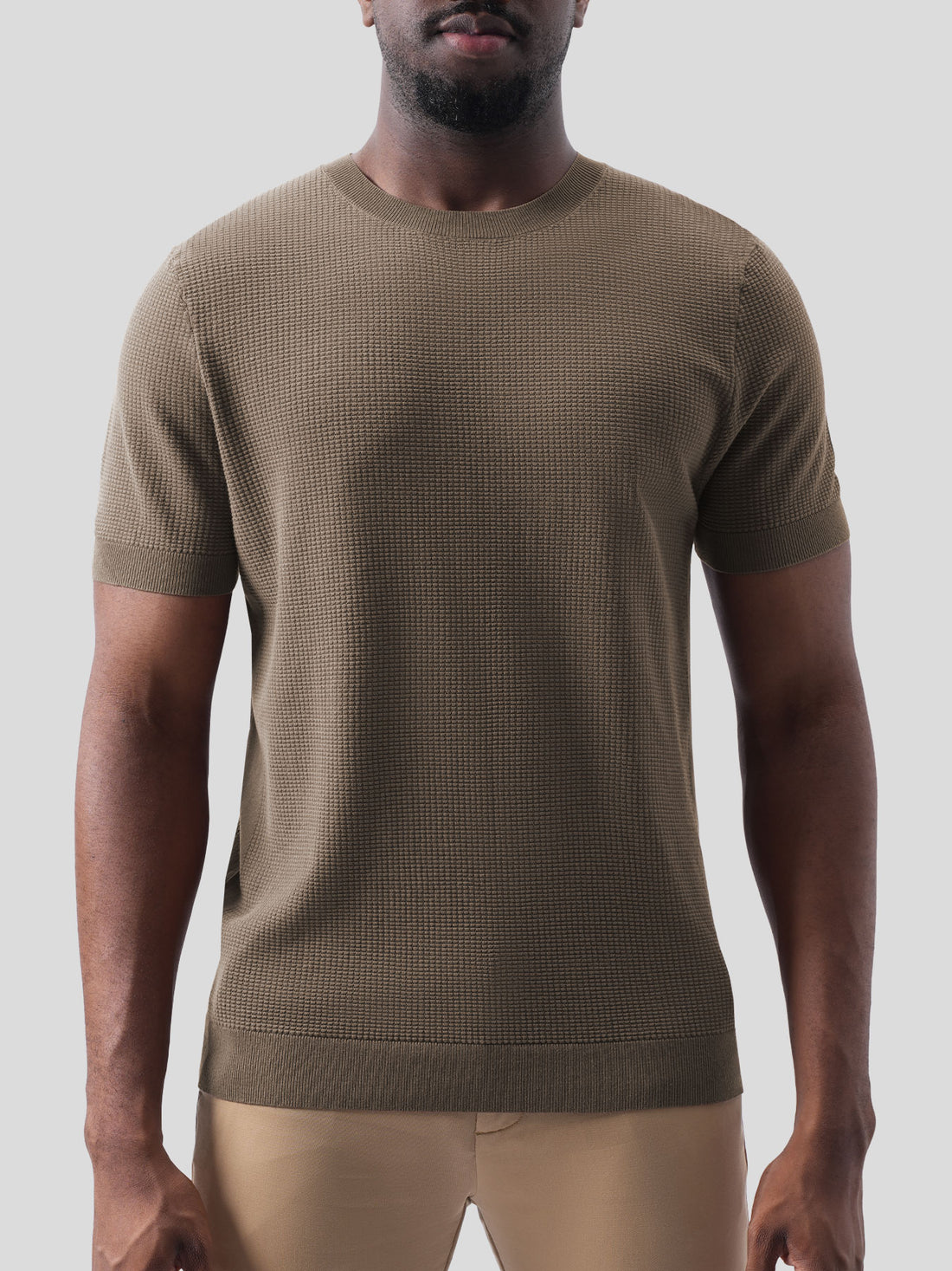 GentleKnit Honeycomb Short Sleeve Knitted T-Shirt |