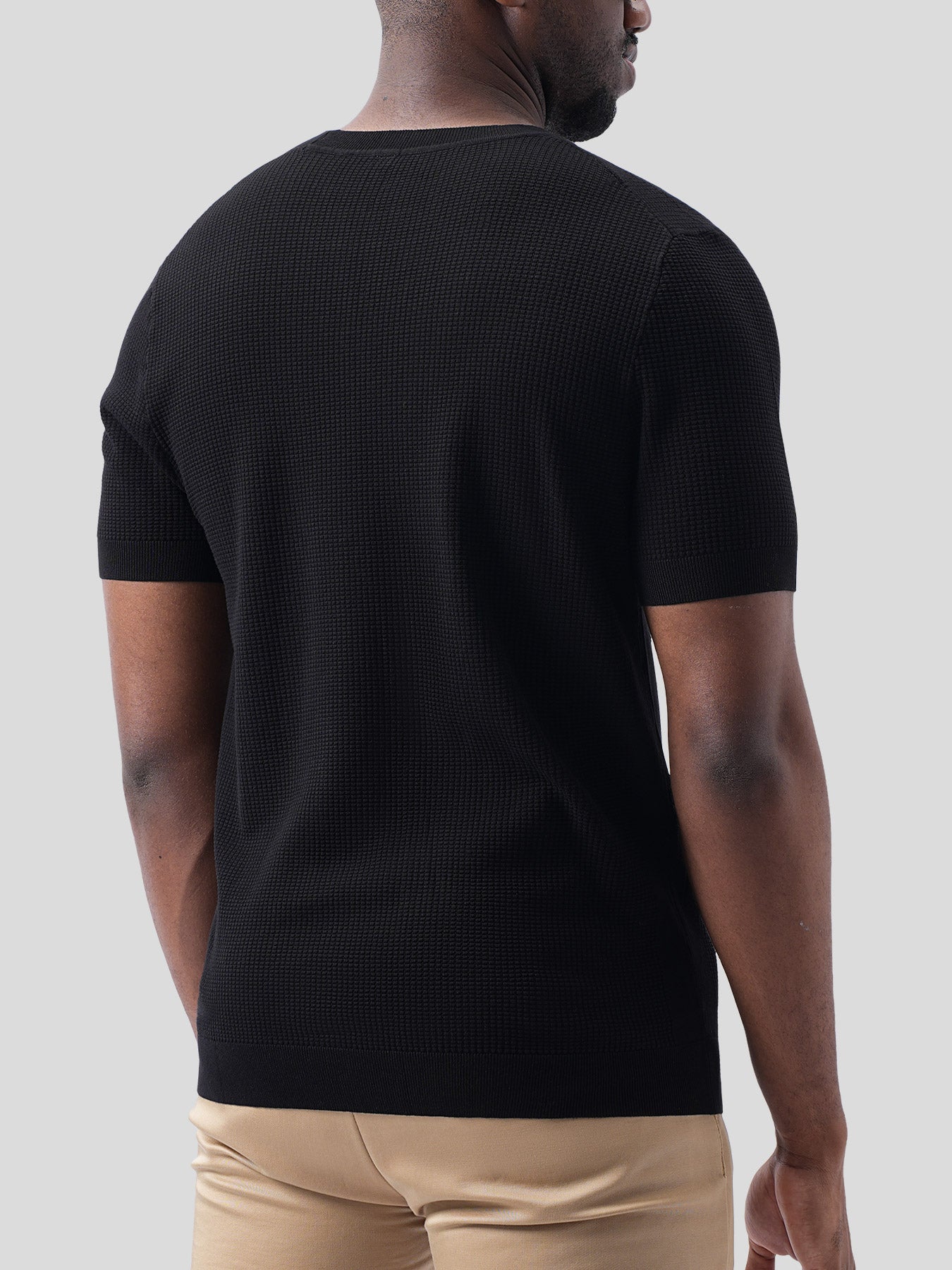 GentleKnit Honeycomb Short Sleeve Knitted T-Shirt