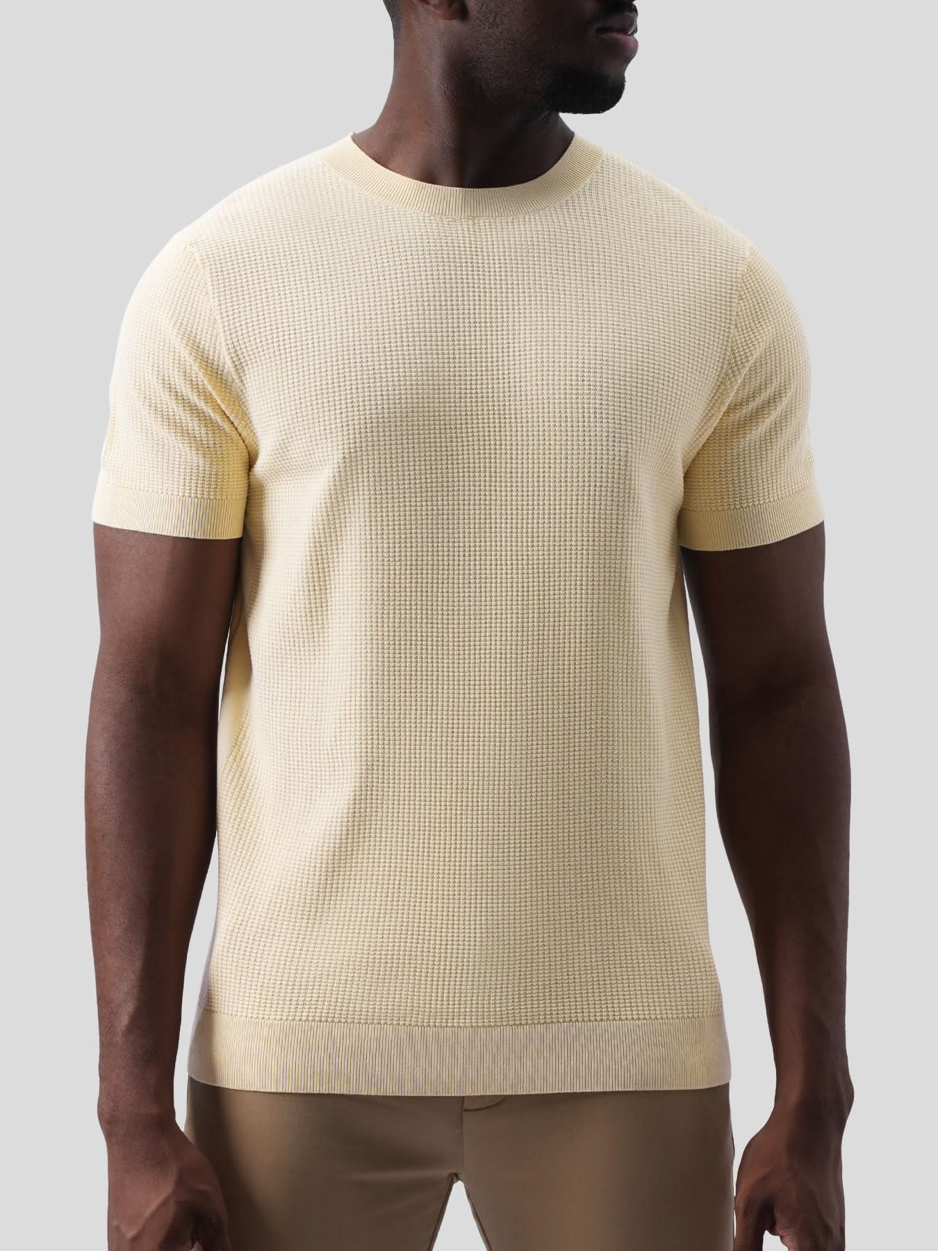 GentleKnit Honeycomb Short Sleeve Knitted T-Shirt
