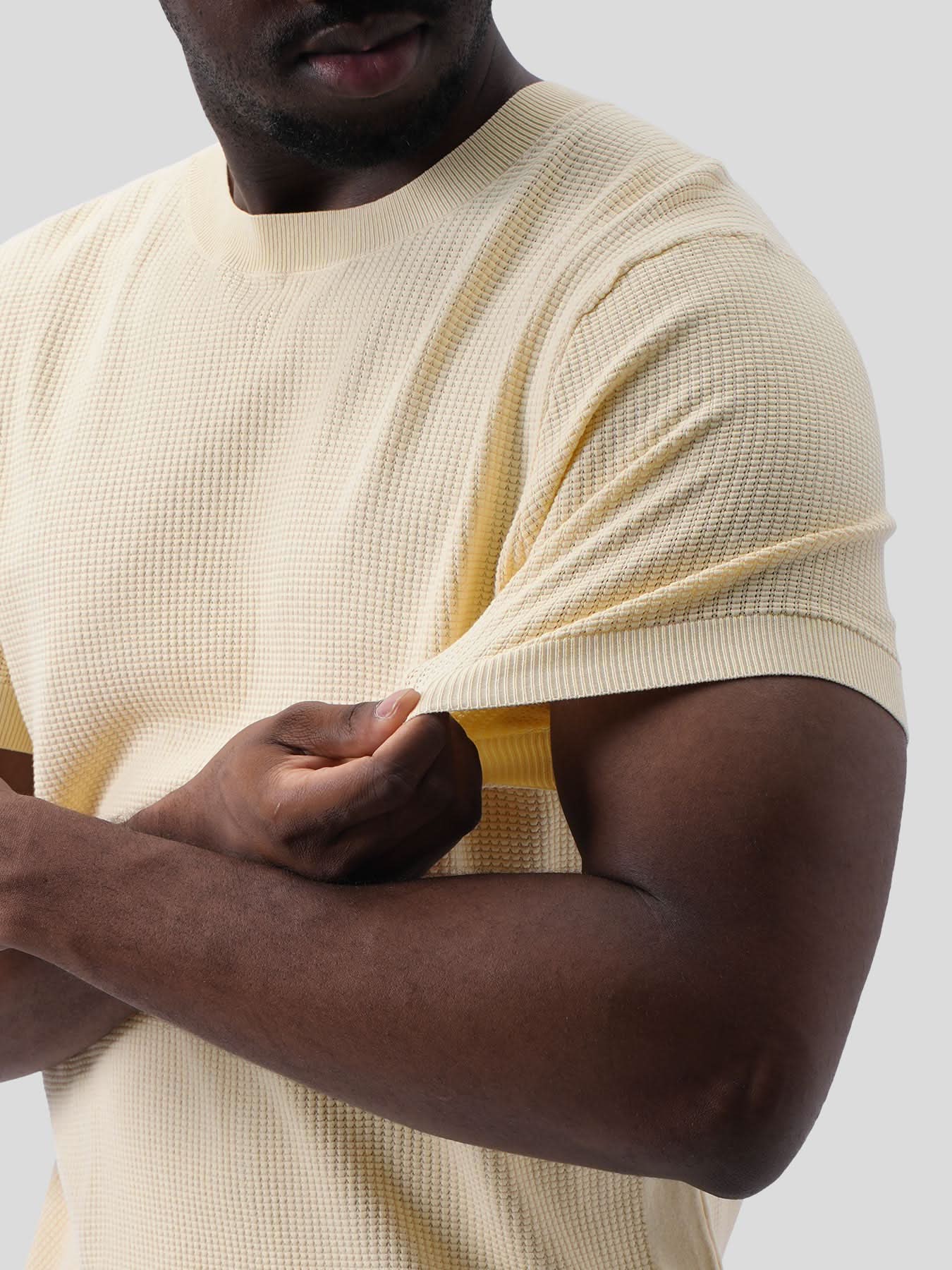 GentleKnit Honeycomb Short Sleeve Knitted T-Shirt