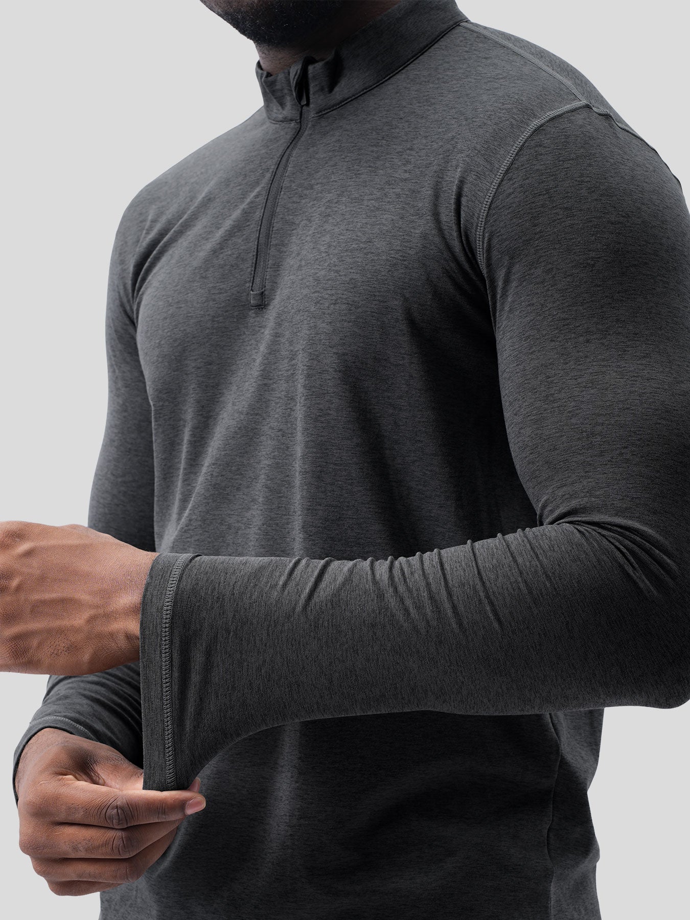Velou Half Zip Long Sleeve Tee