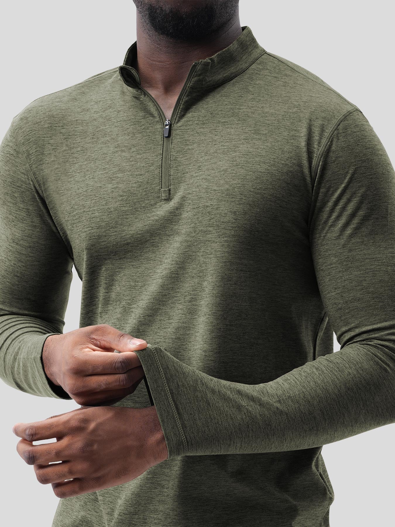 Velou Half Zip Long Sleeve Tee