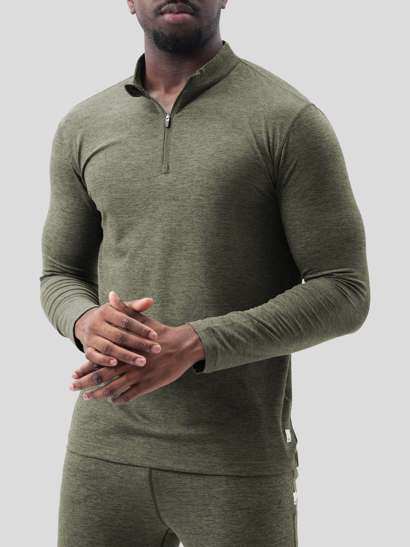 Velou Half Zip Long Sleeve Tee