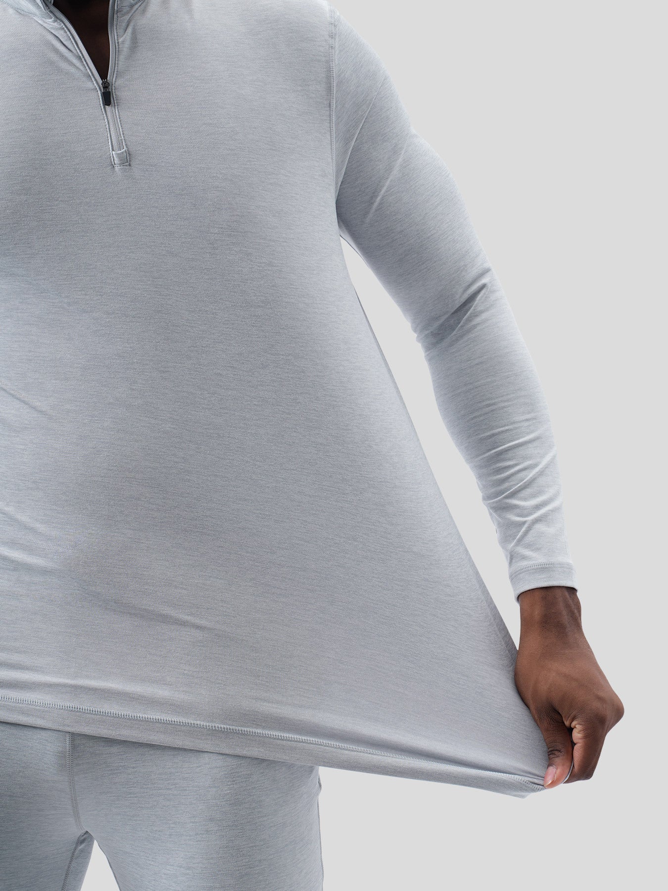Velou Half Zip Long Sleeve Tee