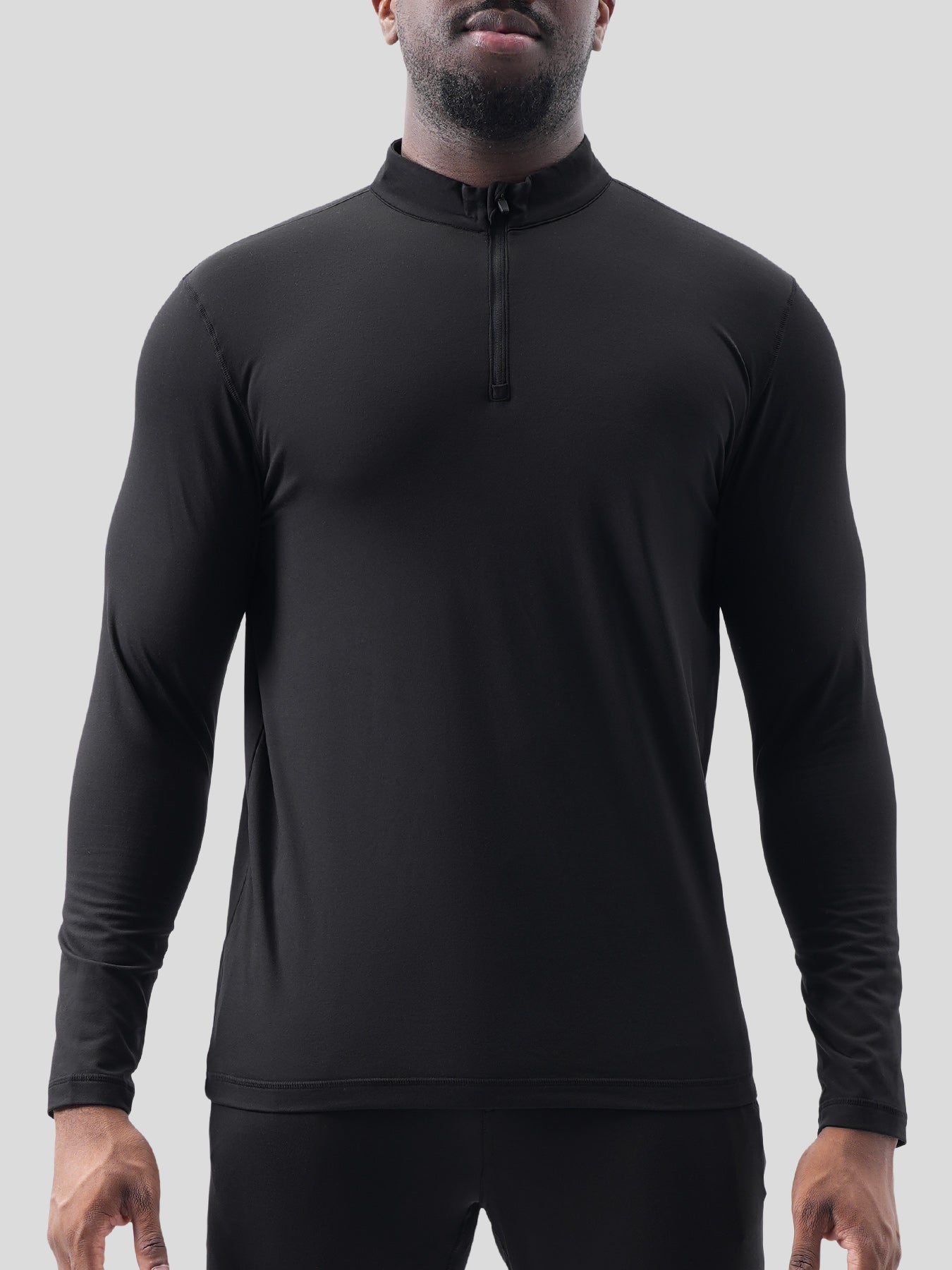 Velou Half Zip Long Sleeve Tee