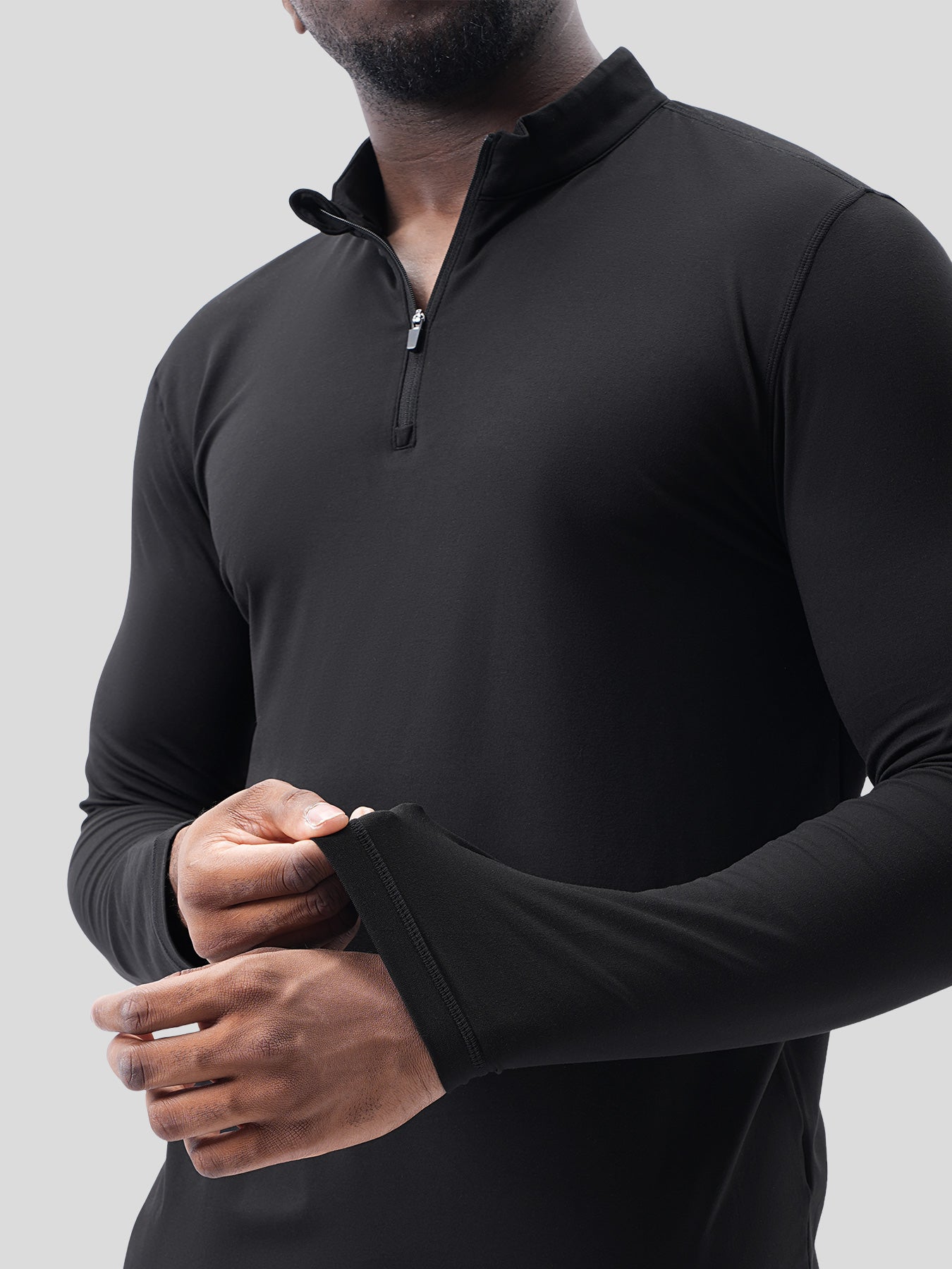 Velou Half Zip Long Sleeve Tee