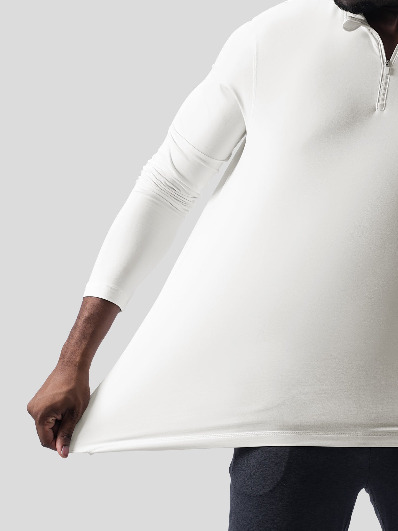 Velou Half Zip Long Sleeve Tee