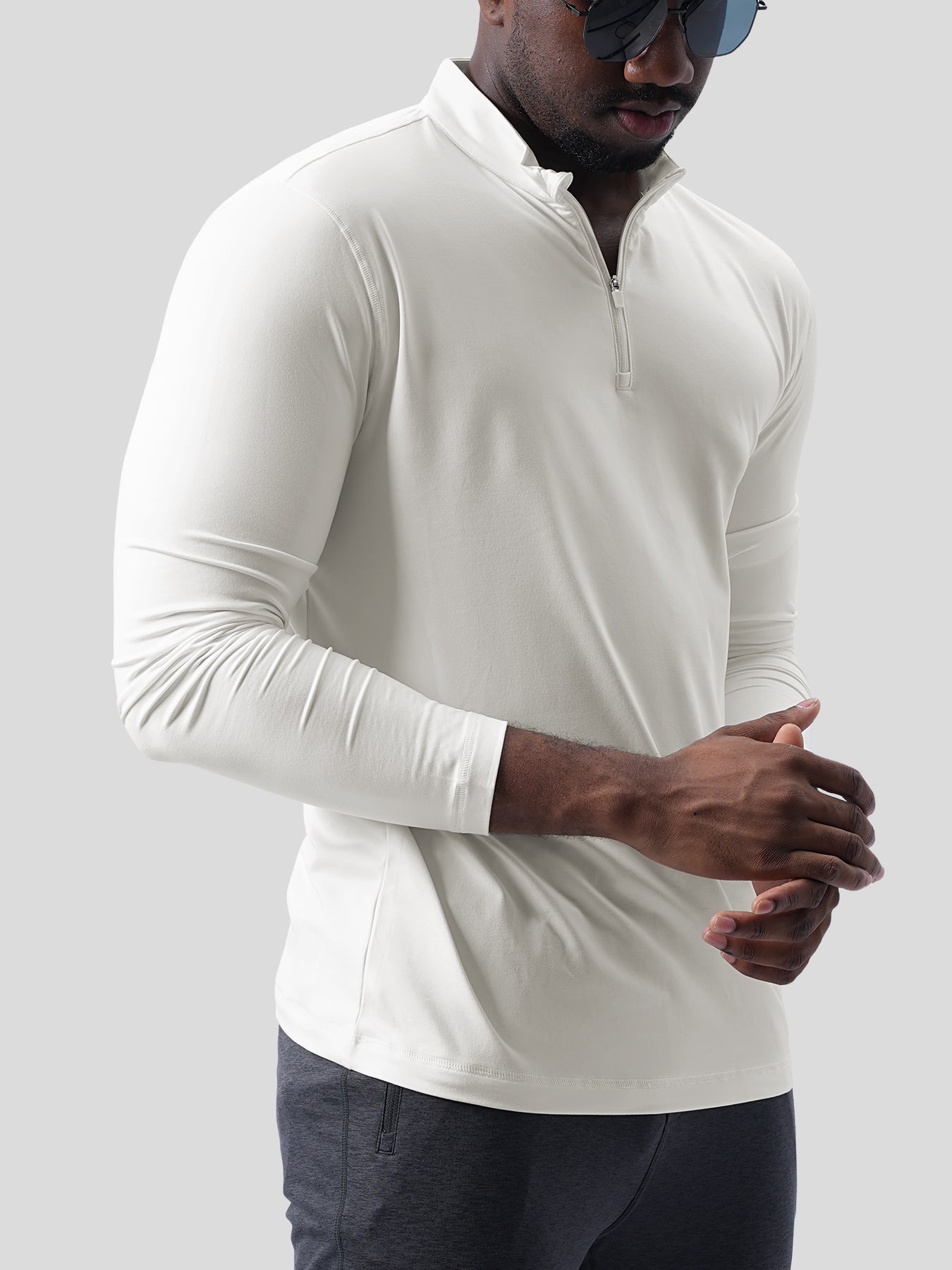 Velou Half Zip Long Sleeve Tee