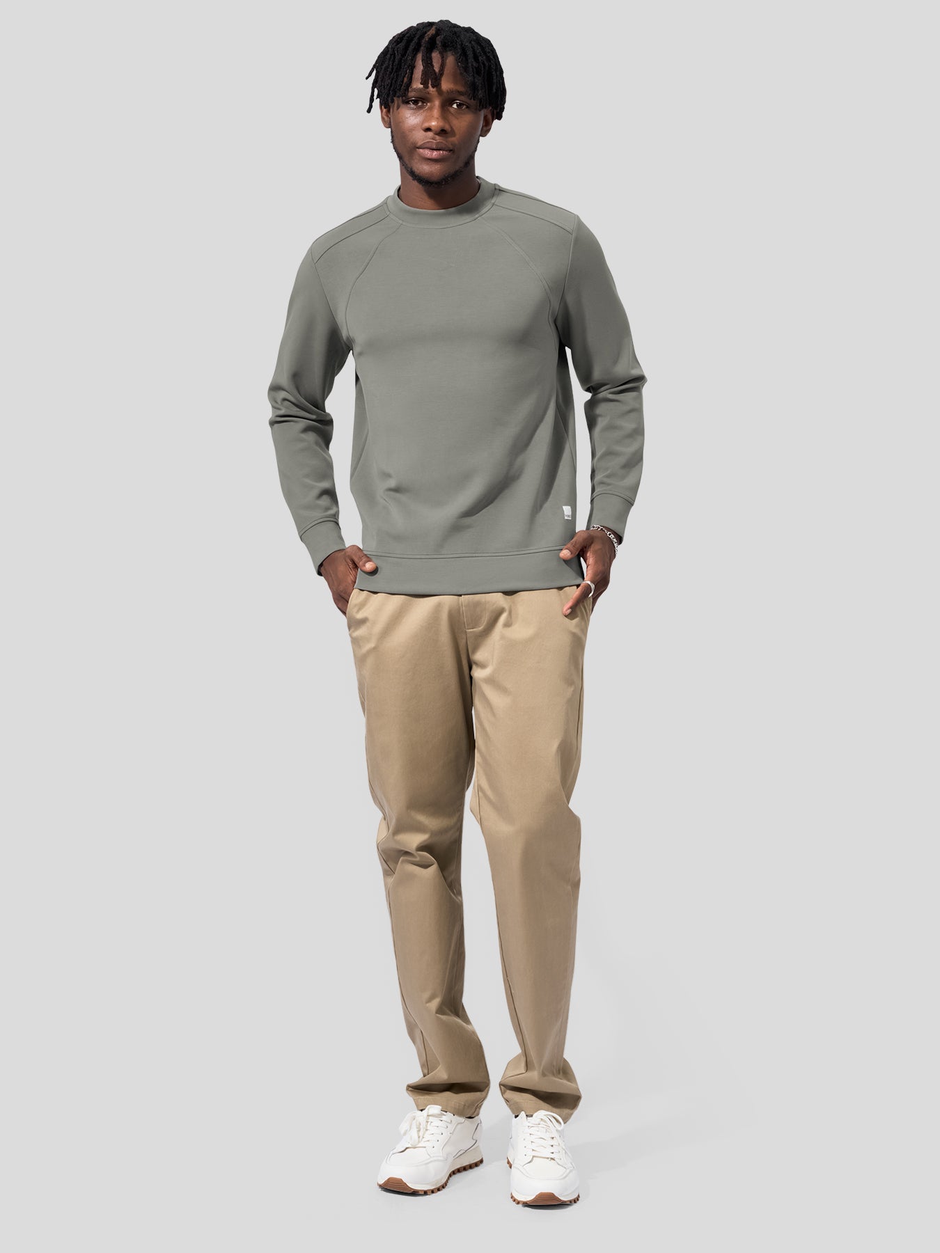 Modal Blend Fall Panel Sweatshirt Wrinkle Resistant Daily Wear