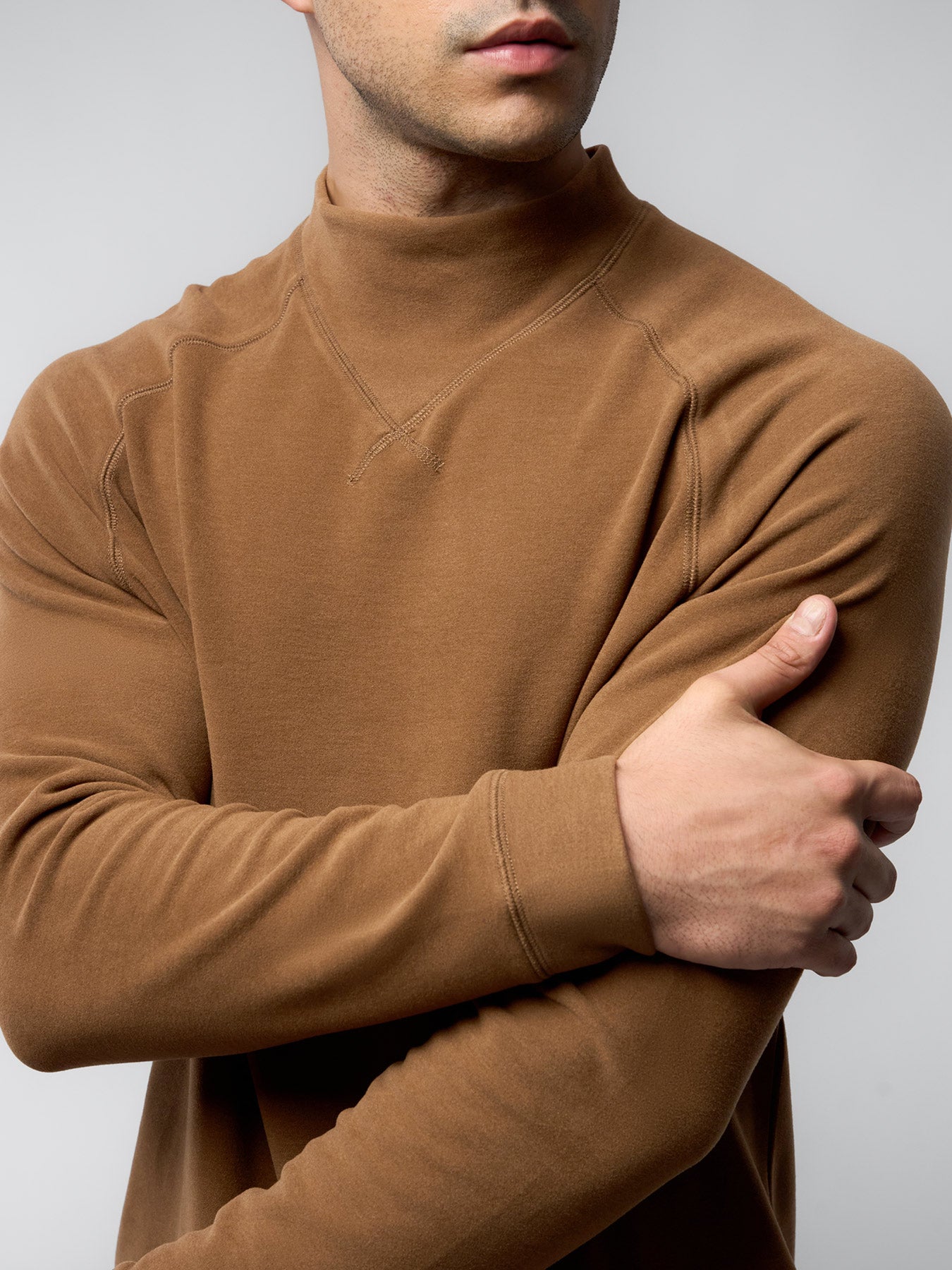 Thermo Fleece Mock Neck Sweatshirt