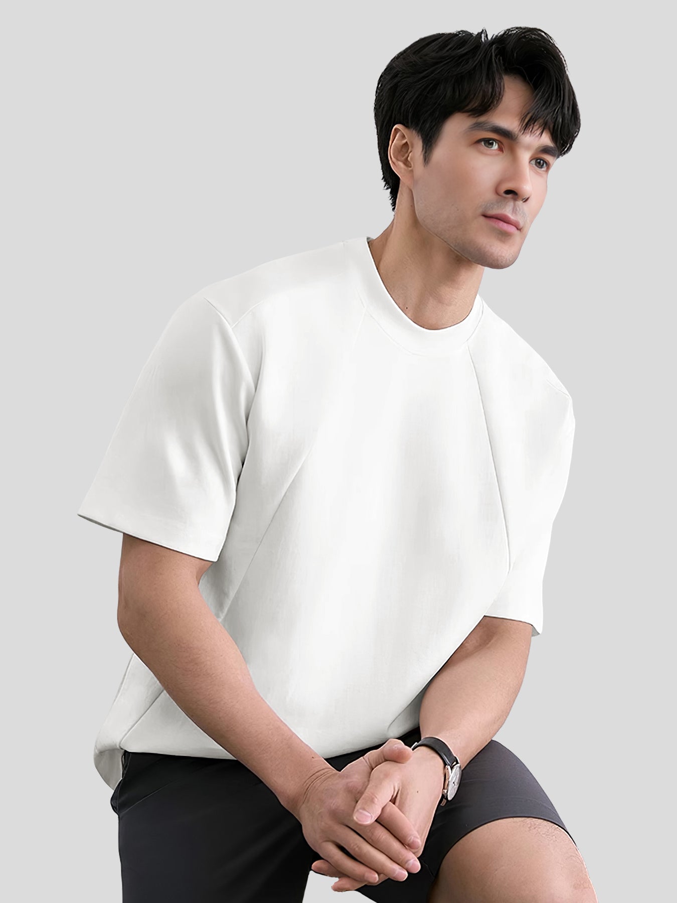 Modal Blend Panelled Short Sleeve Tee