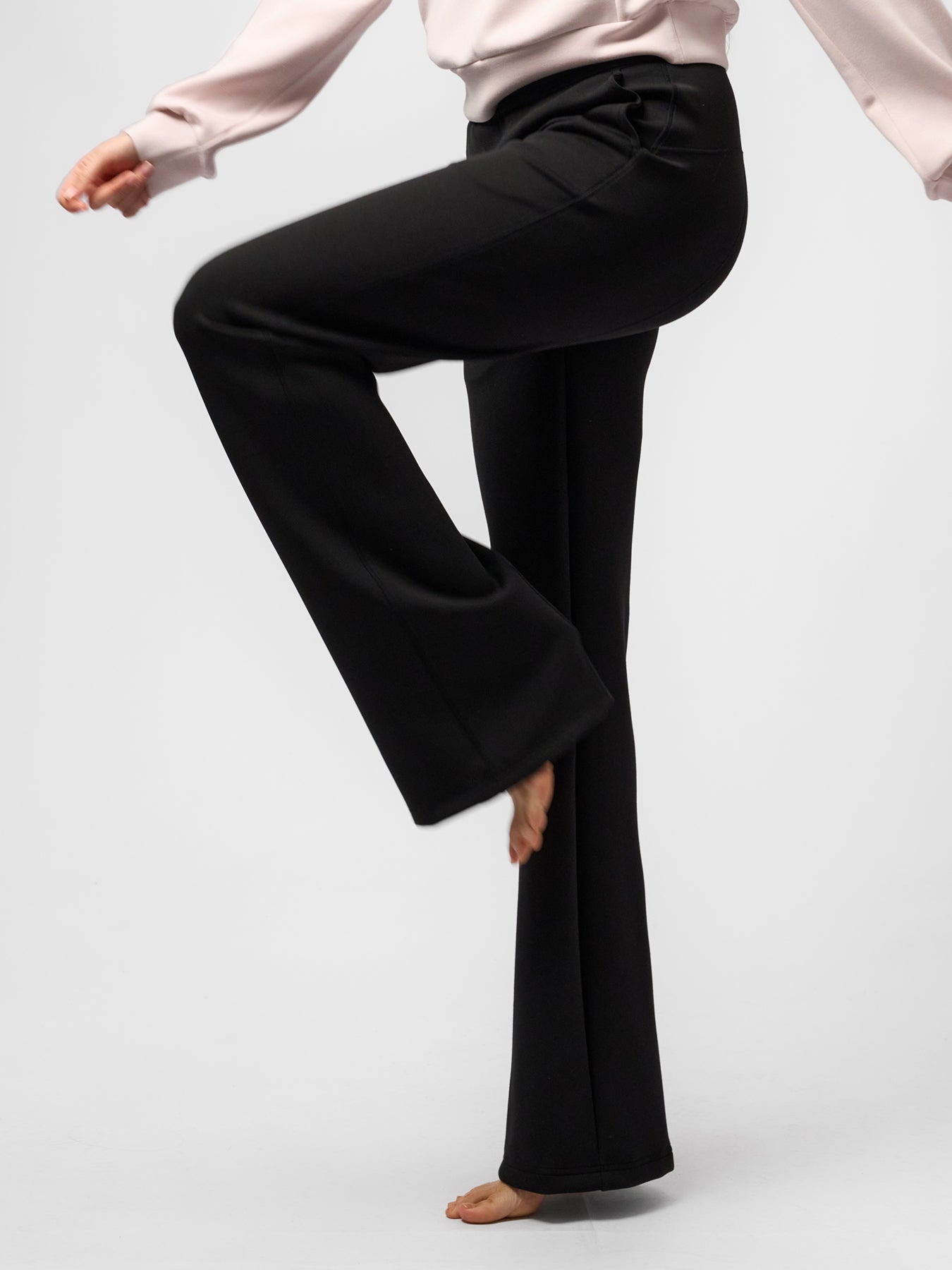 Modal Blend Drawstring Flare Pants