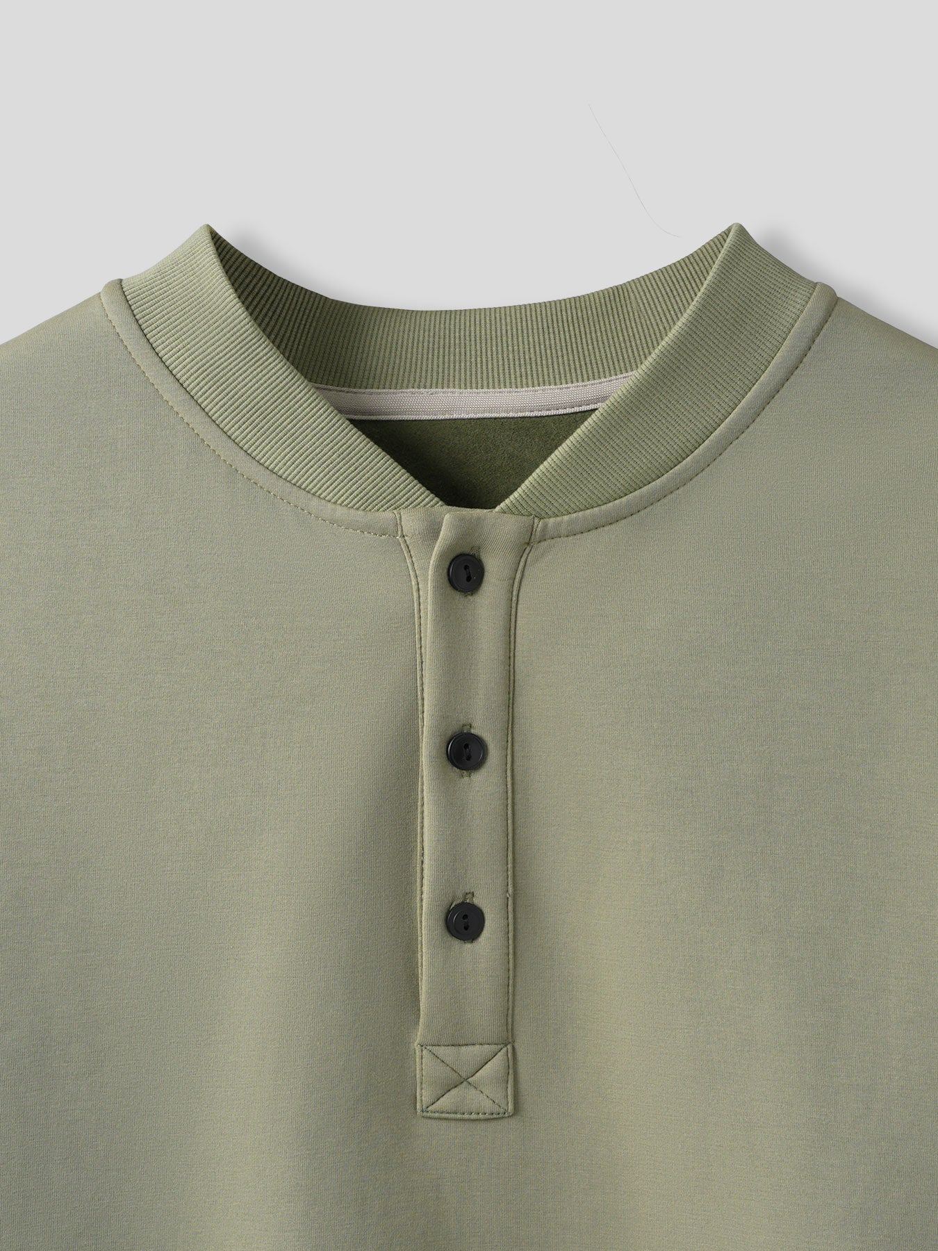 CozySpacer SuedePatch Button Sweatshirt