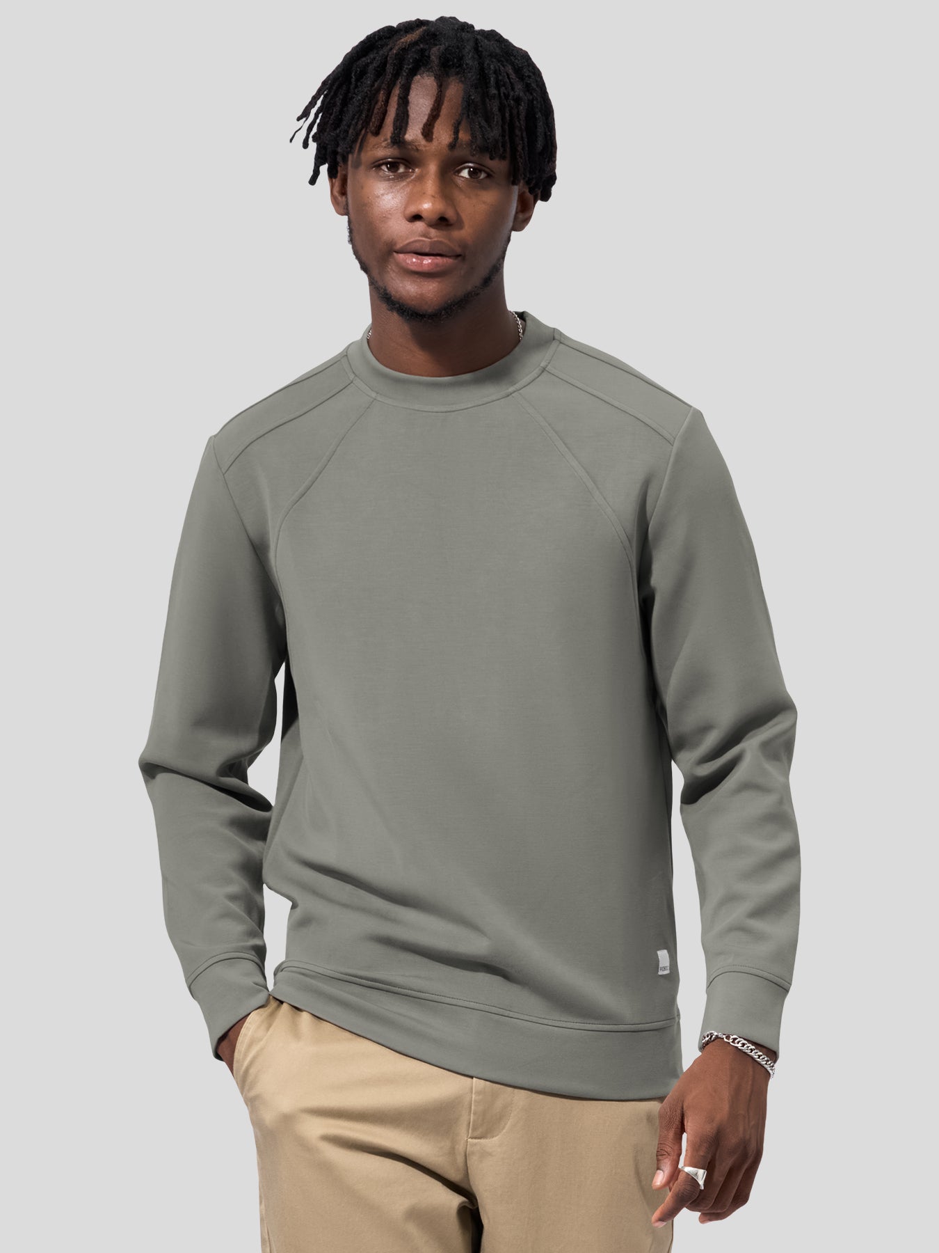 Modal Blend Fall Panel Sweatshirt Wrinkle Resistant Daily Wear