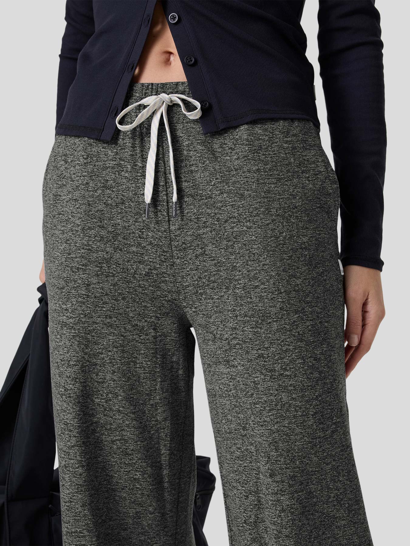 Women Velou Long Sleeve Tee and Wide Leg Pant Set