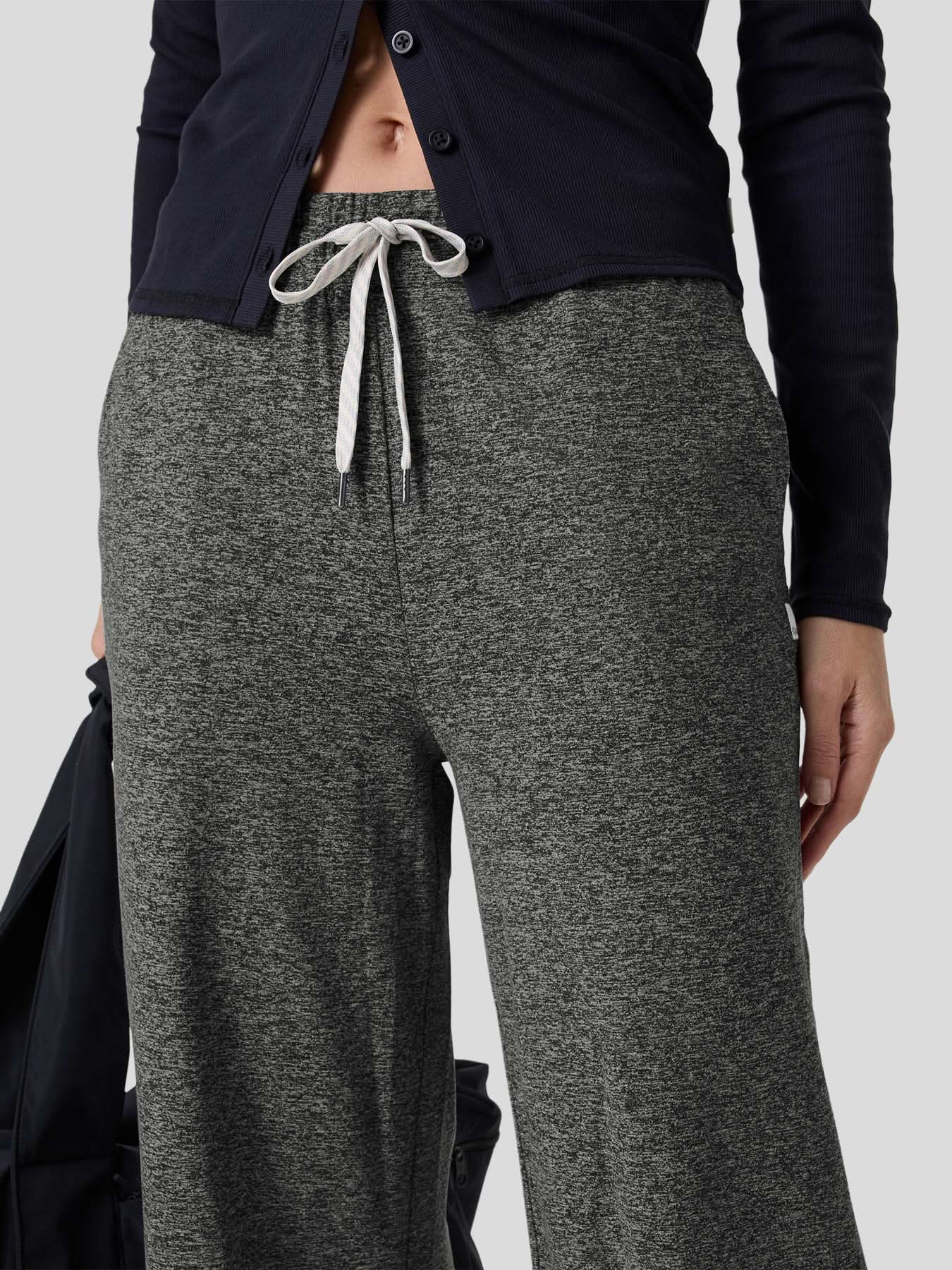 Women Velou Long Sleeve Tee and Wide Leg Pant Set