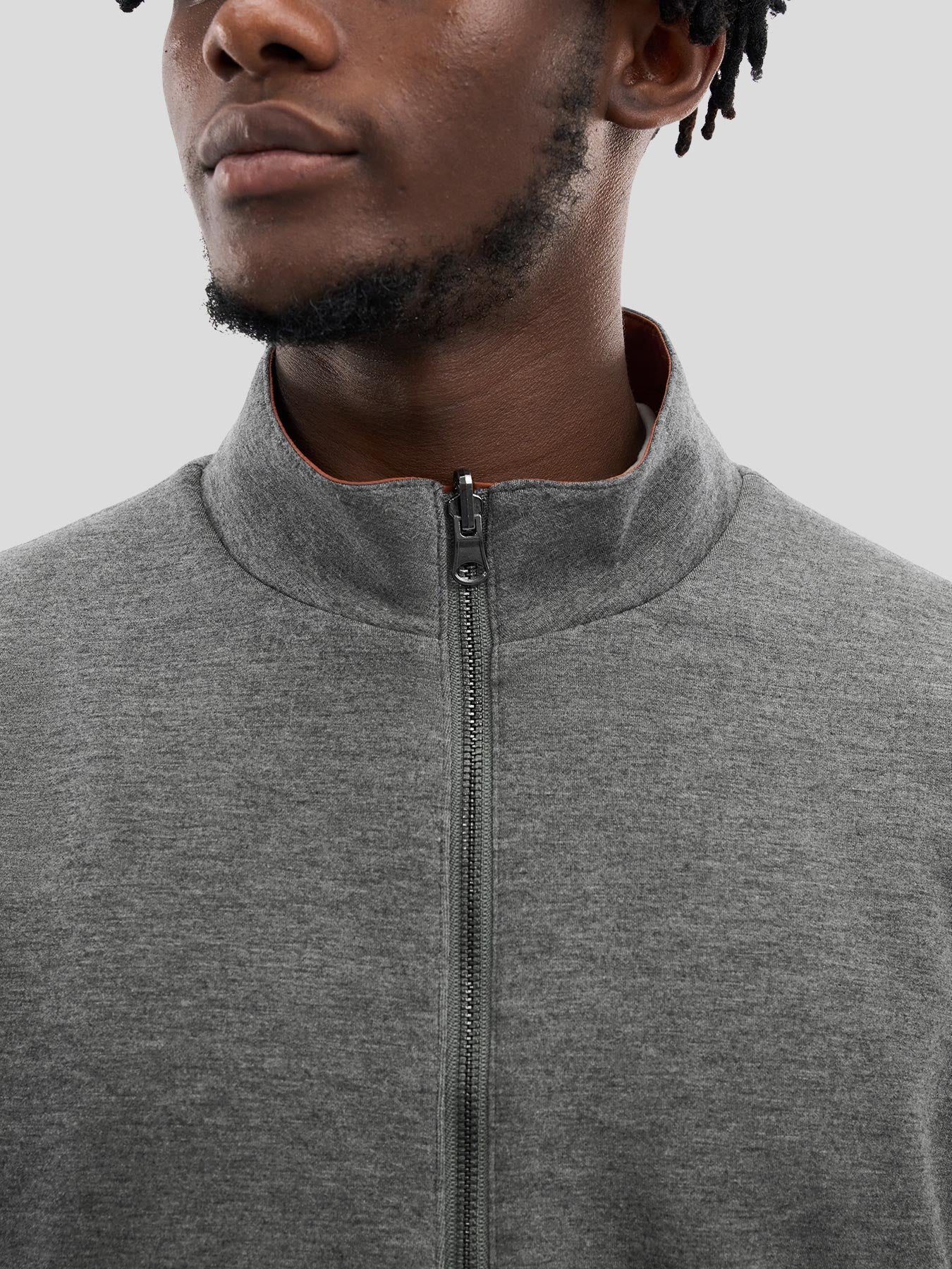 Reversible Windproof Half High Collar Zip Jacket