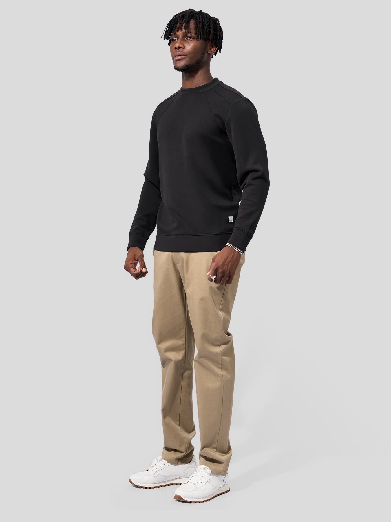Modal Blend Fall Panel Sweatshirt Wrinkle Resistant Daily Wear